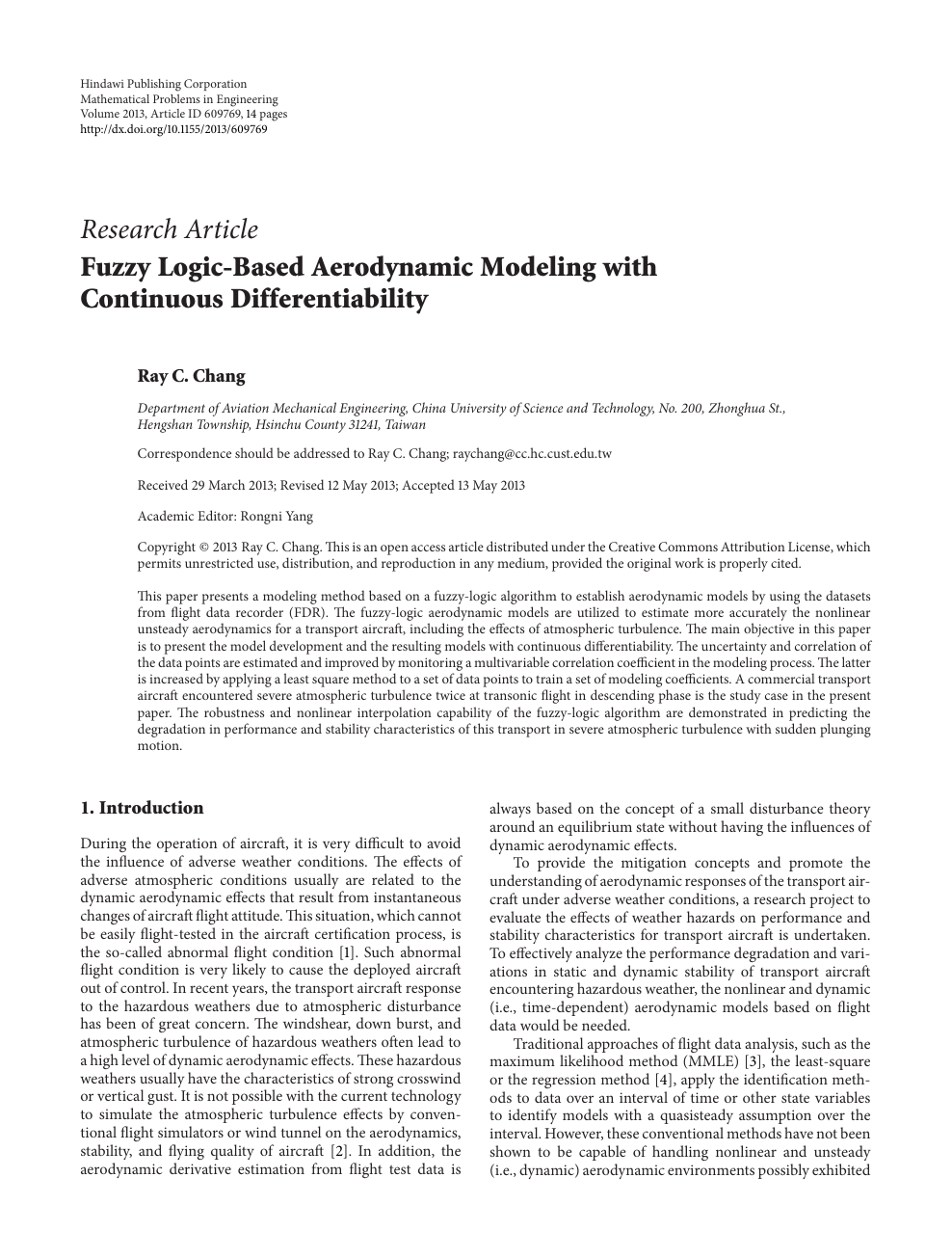 Fuzzy Logic Based Aerodynamic Modeling With Continuous Differentiability Topic Of Research Paper In Earth And Related Environmental Sciences Download Scholarly Article Pdf And Read For Free On Cyberleninka Open Science Hub