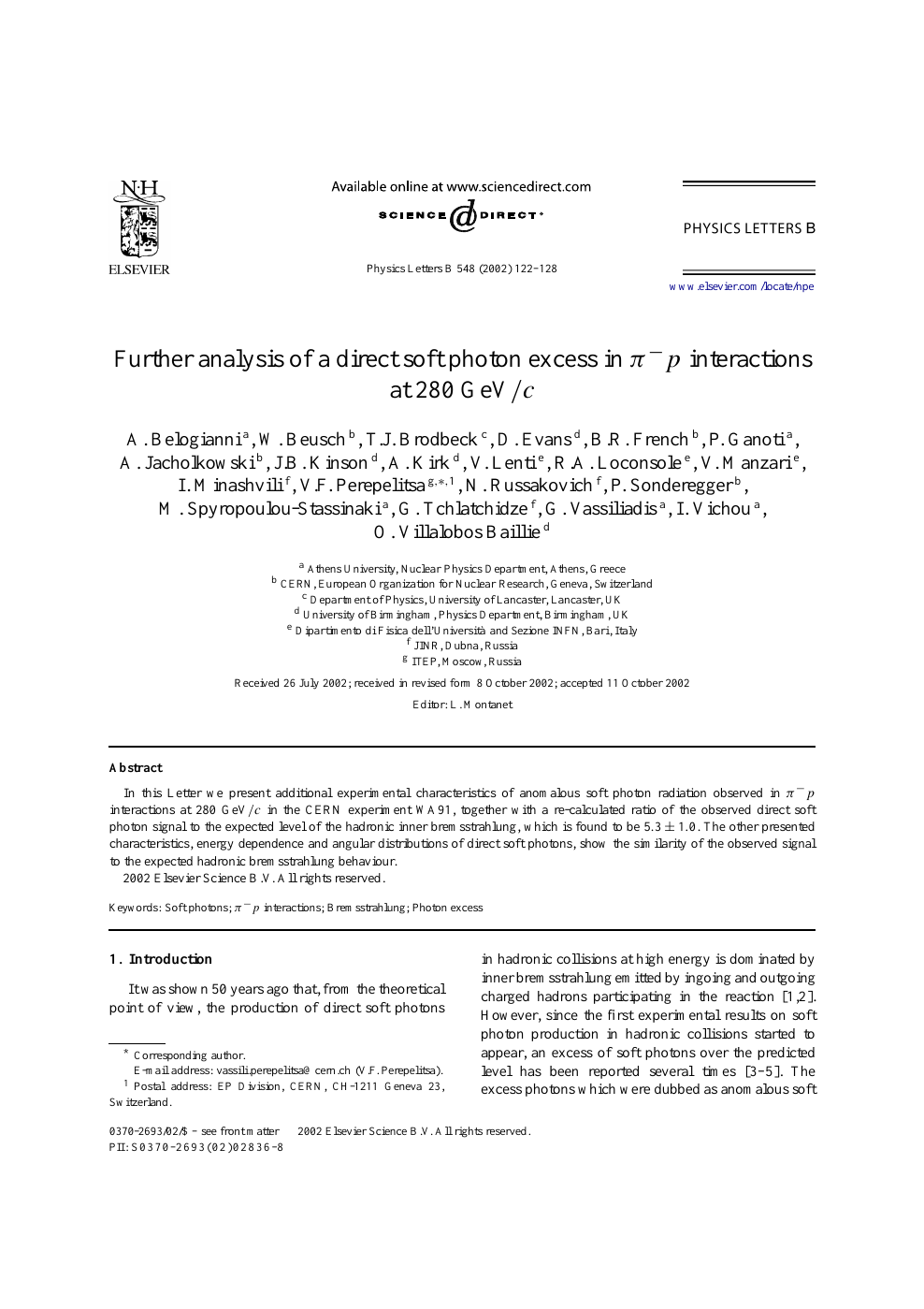 Further Analysis Of A Direct Soft Photon Excess In P P Interactions At 280 Gev C Topic Of Research Paper In Physical Sciences Download Scholarly Article Pdf And Read For Free On Cyberleninka