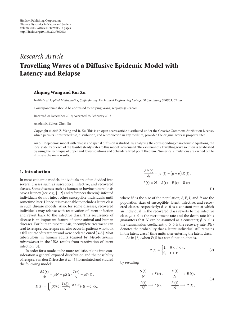 Travelling Waves Of A Diffusive Epidemic Model With Latency And Relapse Topic Of Research Paper In Mathematics Download Scholarly Article Pdf And Read For Free On Cyberleninka Open Science Hub
