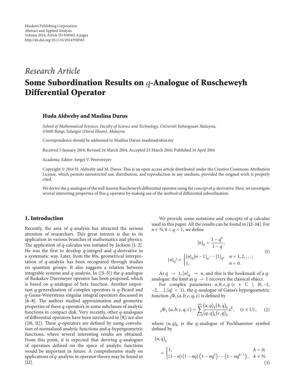 Some Subordination Results On Analogue Of Ruscheweyh Differential Operator Topic Of Research Paper In Mathematics Download Scholarly Article Pdf And Read For Free On Cyberleninka Open Science Hub