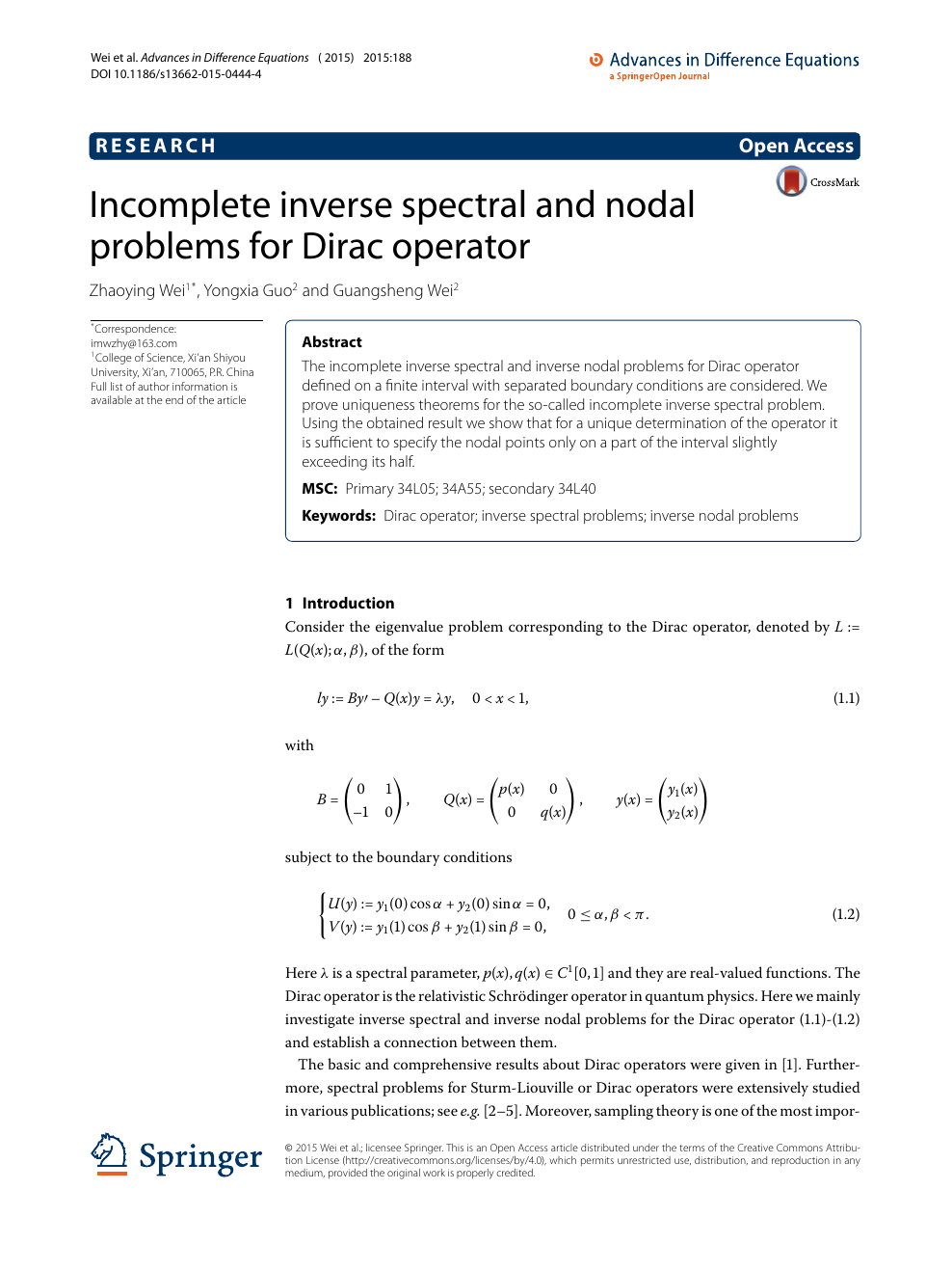 Incomplete Inverse Spectral And Nodal Problems For Dirac Operator Topic Of Research Paper In Mathematics Download Scholarly Article Pdf And Read For Free On Cyberleninka Open Science Hub