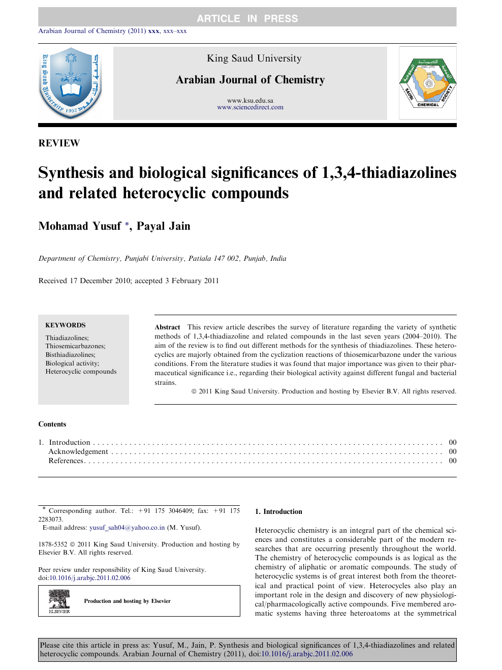 Synthesis And Biological Significances Of 1 3 4 Thiadiazolines And Related Heterocyclic Compounds Topic Of Research Paper In Chemical Sciences Download Scholarly Article Pdf And Read For Free On Cyberleninka Open Science Hub