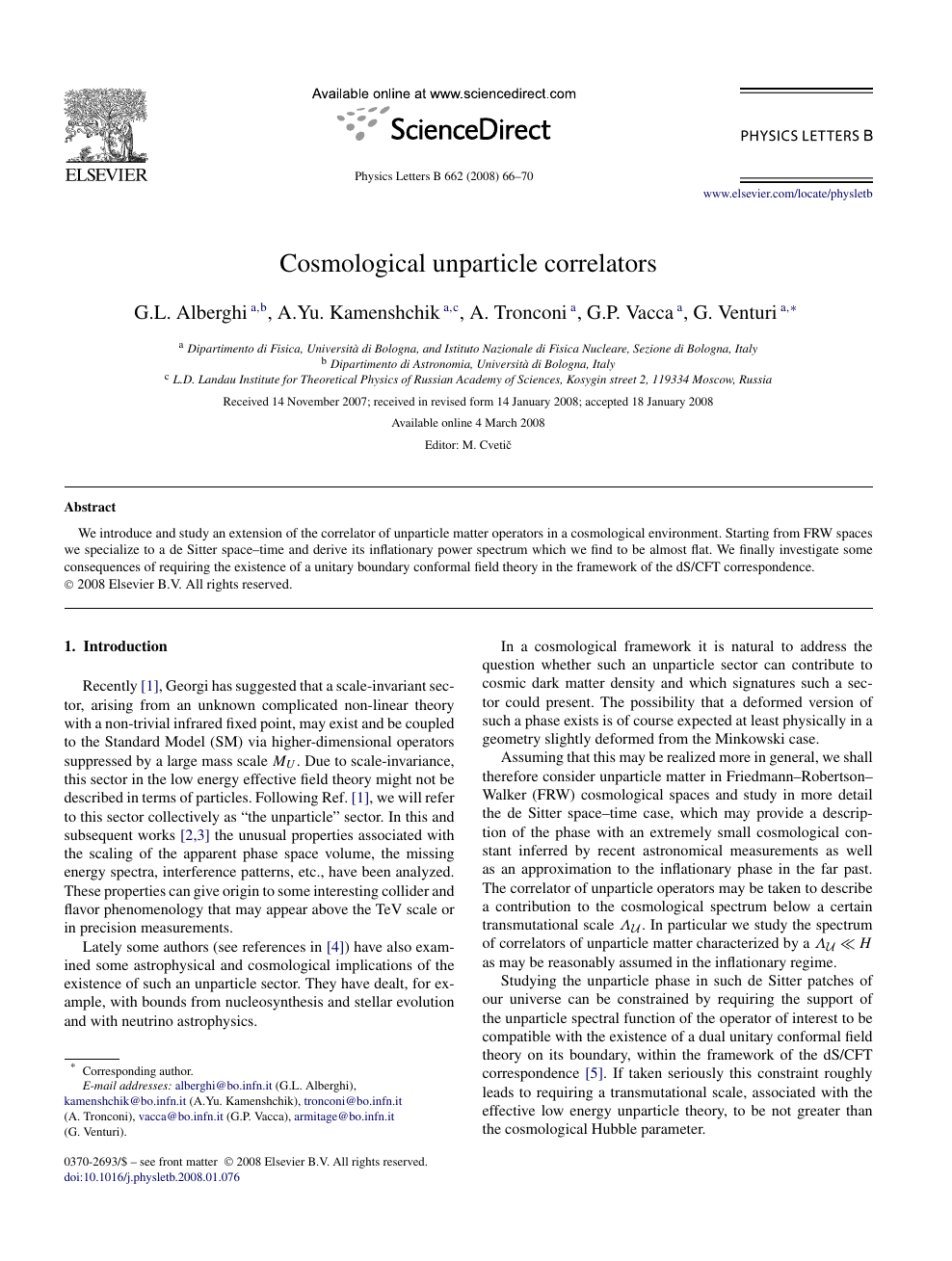 Cosmological Unparticle Correlators Topic Of Research Paper In Physical Sciences Download Scholarly Article Pdf And Read For Free On Cyberleninka Open Science Hub