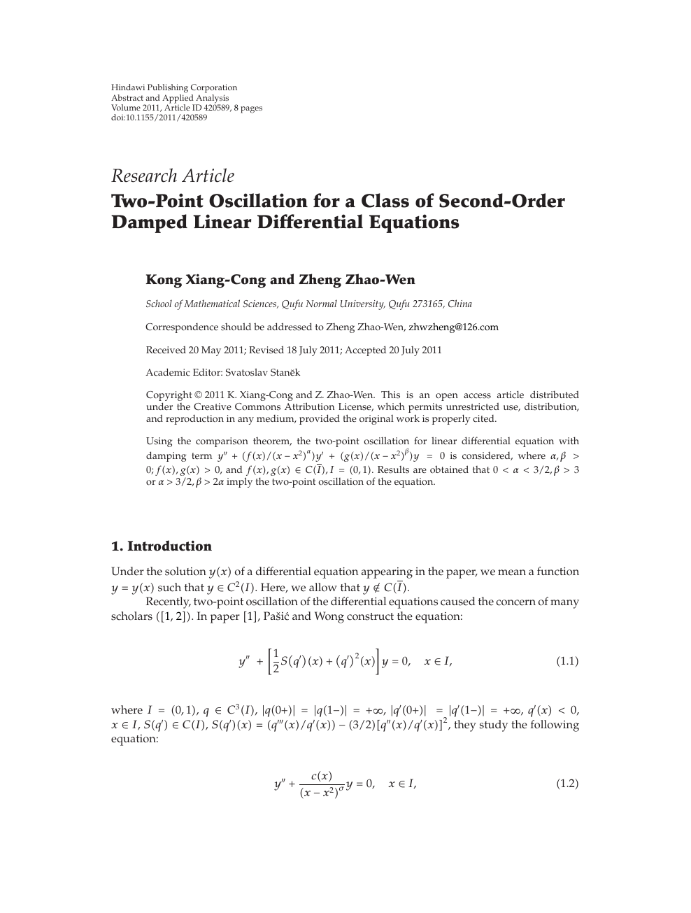 Two Point Oscillation For A Class Of Second Order Damped Linear Differential Equations Topic Of Research Paper In Mathematics Download Scholarly Article Pdf And Read For Free On Cyberleninka Open Science Hub