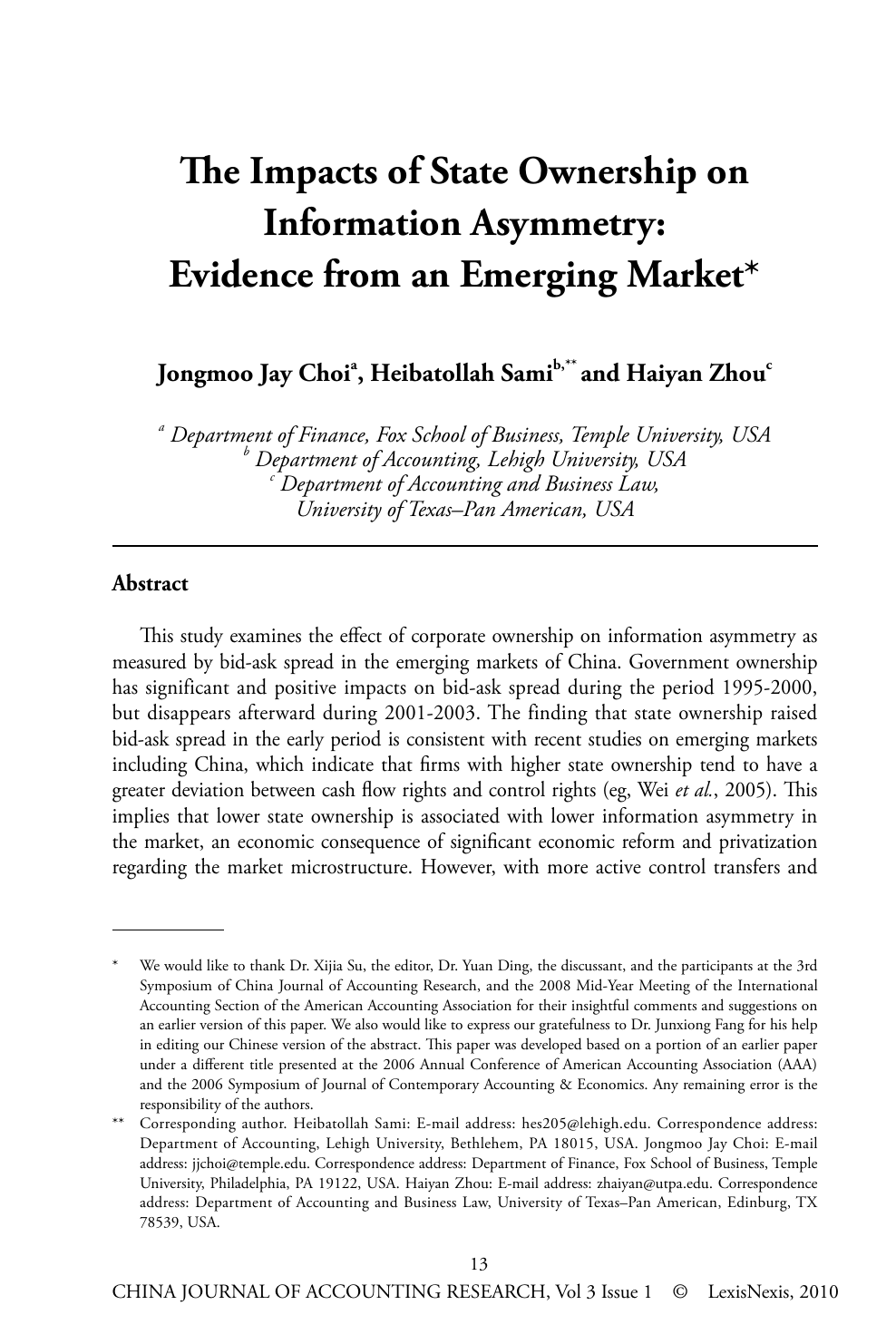 The Impacts Of State Ownership On Information Asymmetry Evidence From An Emerging Market Topic Of Research Paper In Economics And Business Download Scholarly Article Pdf And Read For Free On Cyberleninka