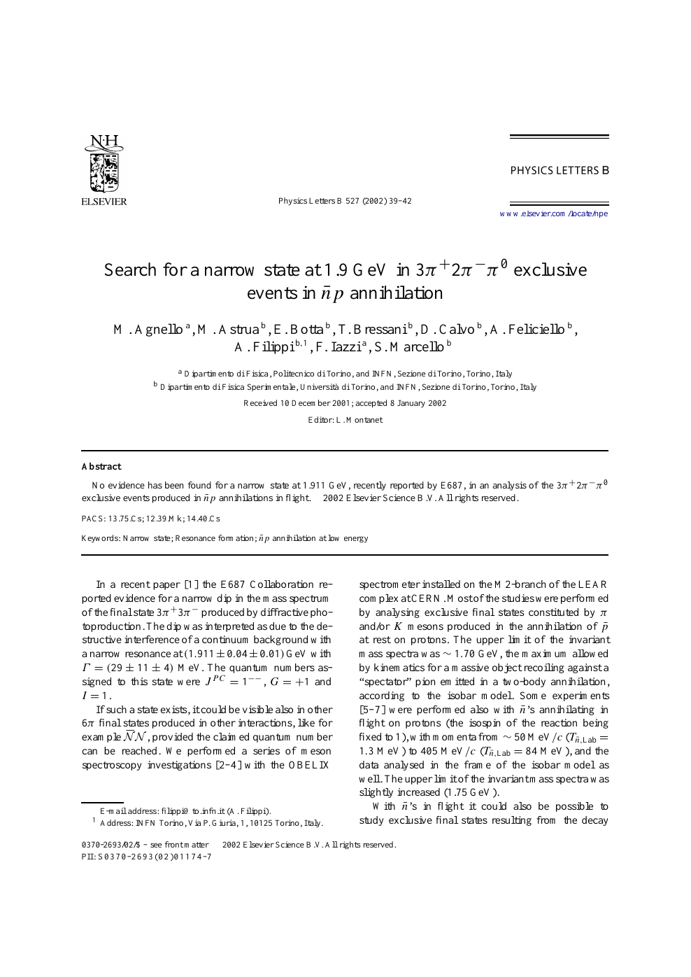 Search For A Narrow State At 1 9 Gev In 3p 2p P0 Exclusive Events In N P Annihilation Topic Of Research Paper In Physical Sciences Download Scholarly Article Pdf And Read For Free On