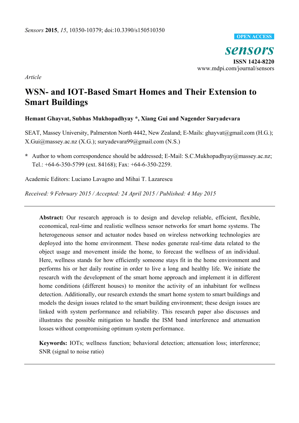 Wsn And Iot Based Smart Homes And Their Extension To Smart Buildings Topic Of Research Paper In Electrical Engineering Electronic Engineering Information Engineering Download Scholarly Article Pdf And Read For Free On