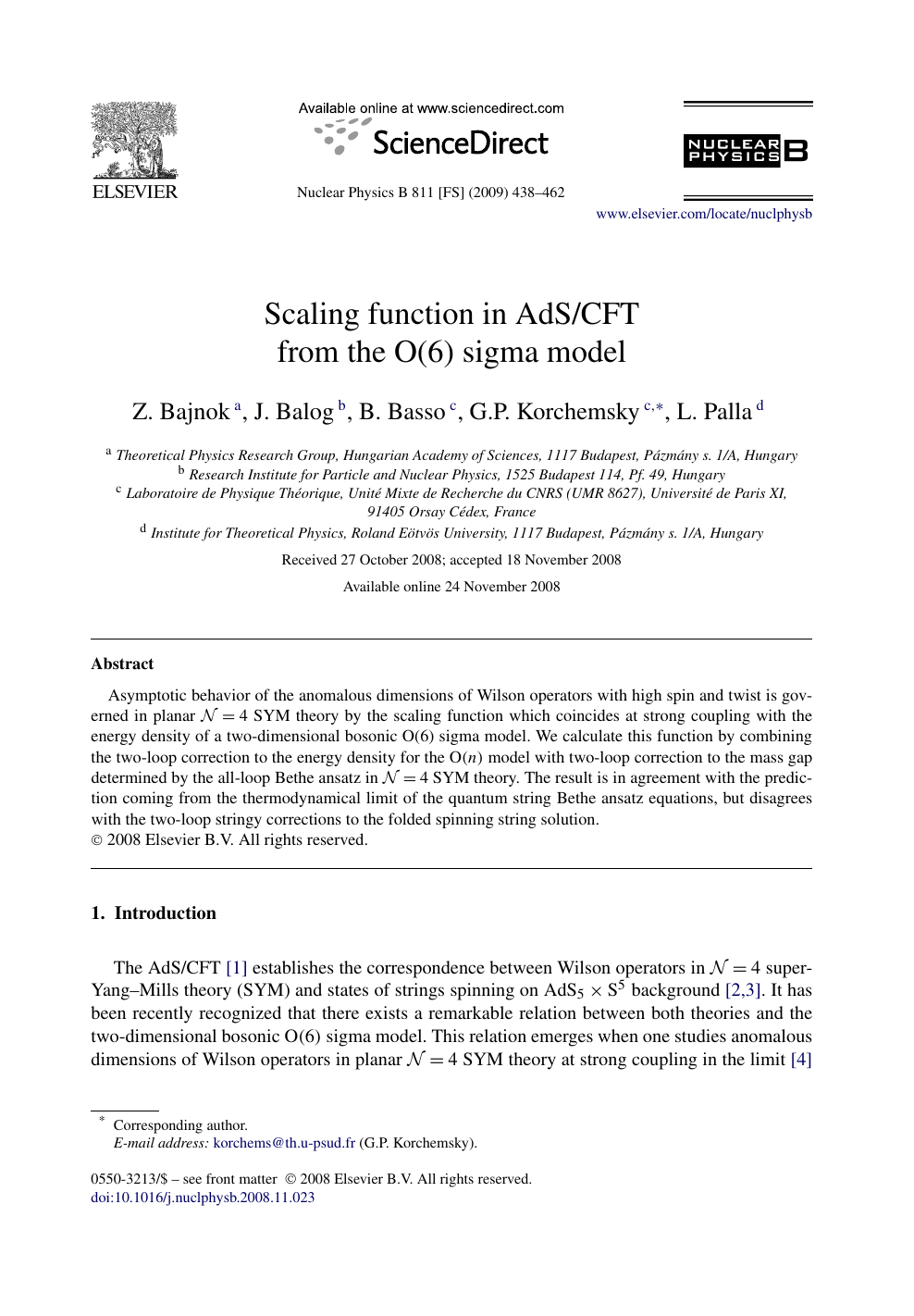 Scaling Function In Ads Cft From The O 6 Sigma Model Topic Of Research Paper In Physical Sciences Download Scholarly Article Pdf And Read For Free On Cyberleninka Open Science Hub