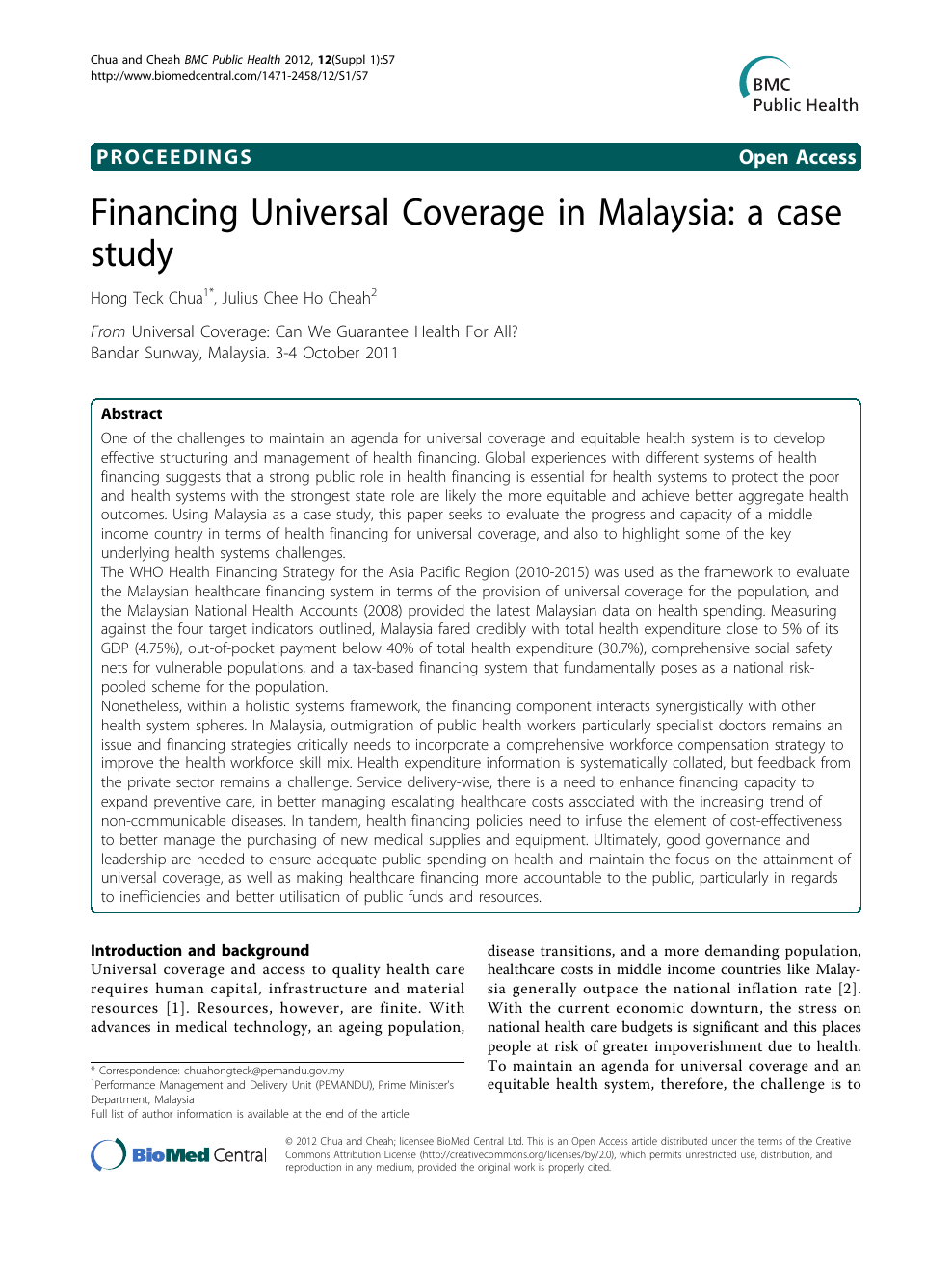Financing Universal Coverage In Malaysia A Case Study Topic Of Research Paper In Economics And Business Download Scholarly Article Pdf And Read For Free On Cyberleninka Open Science Hub