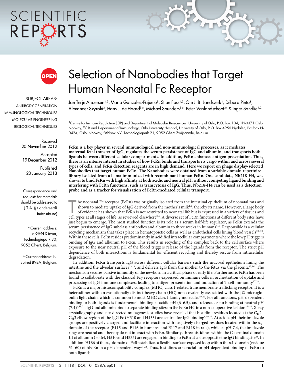 Selection Of Nanobodies That Target Human Neonatal Fc Receptor Topic Of Research Paper In Biological Sciences Download Scholarly Article Pdf And Read For Free On Cyberleninka Open Science Hub