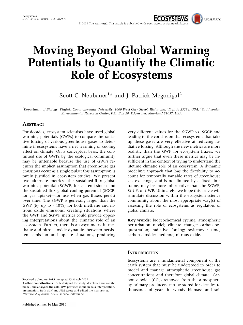 global warming research paper