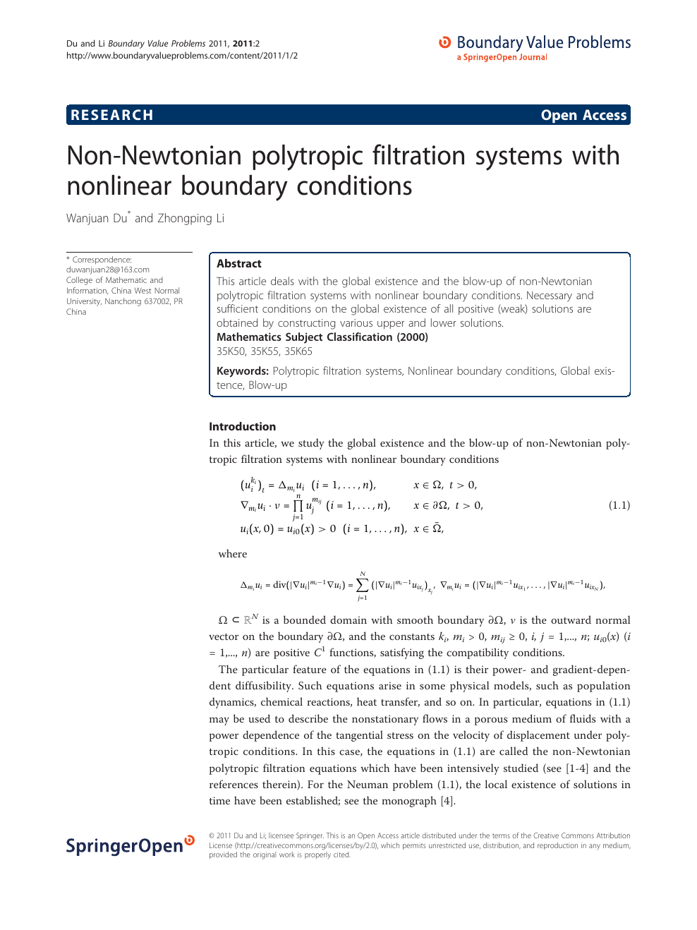 Non Newtonian Polytropic Filtration Systems With Nonlinear Boundary Conditions Topic Of Research Paper In Mathematics Download Scholarly Article Pdf And Read For Free On Cyberleninka Open Science Hub
