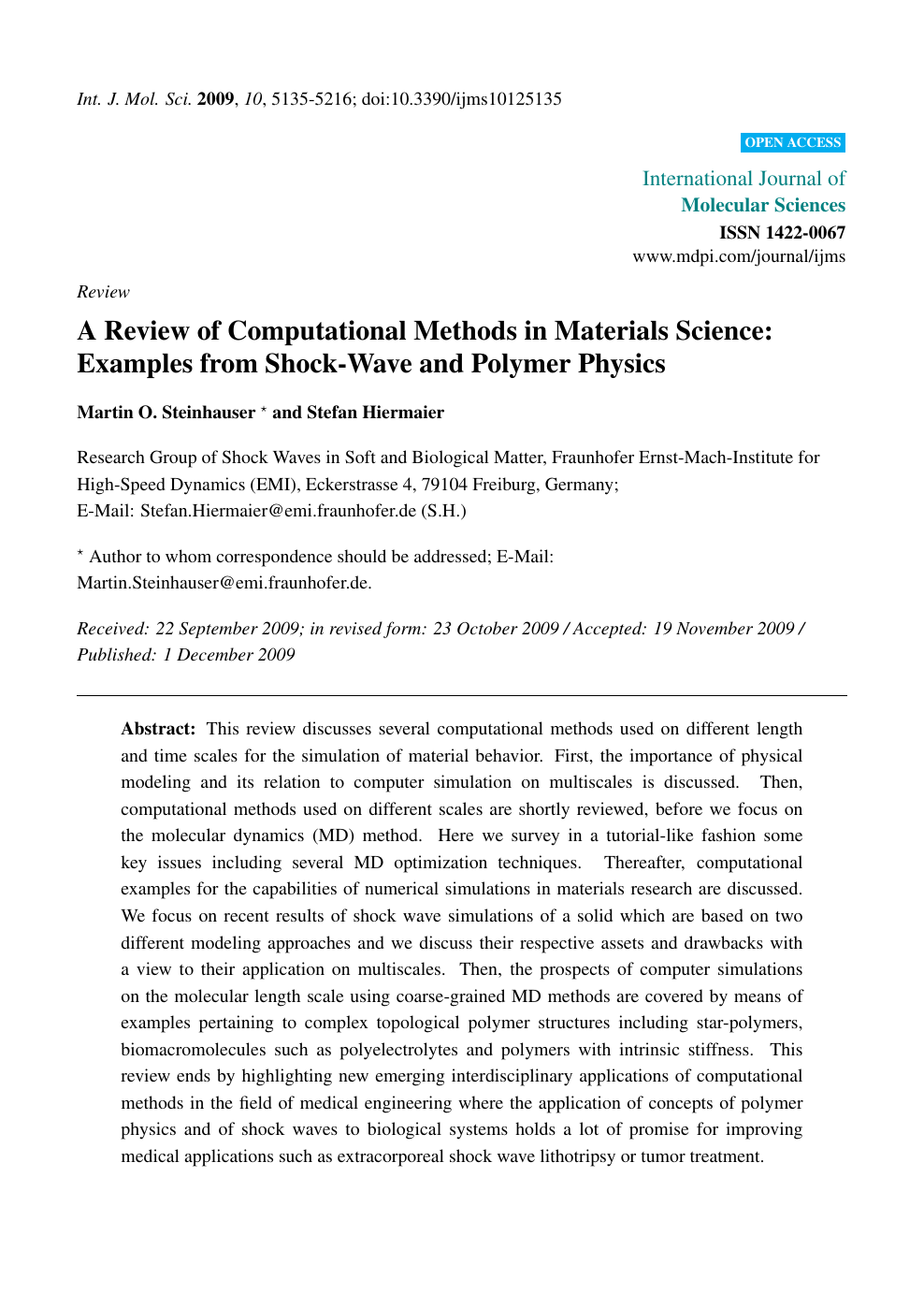 A Review Of Computational Methods In Materials Science Examples From Shock Wave And Polymer Physics Topic Of Research Paper In Nano Technology Download Scholarly Article Pdf And Read For Free On Cyberleninka Open