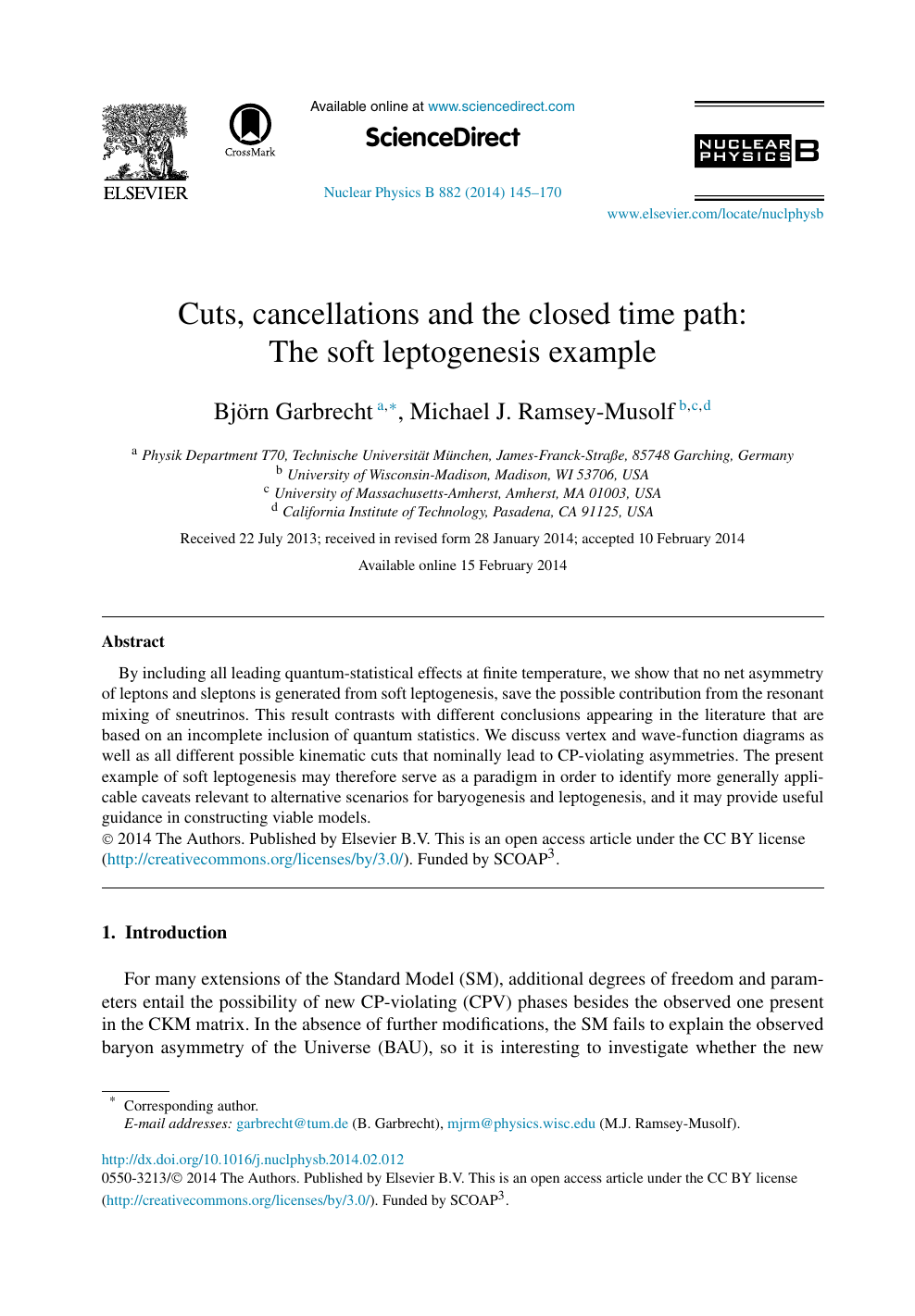 Cuts Cancellations And The Closed Time Path The Soft Leptogenesis Example Topic Of Research Paper In Physical Sciences Download Scholarly Article Pdf And Read For Free On Cyberleninka Open Science Hub