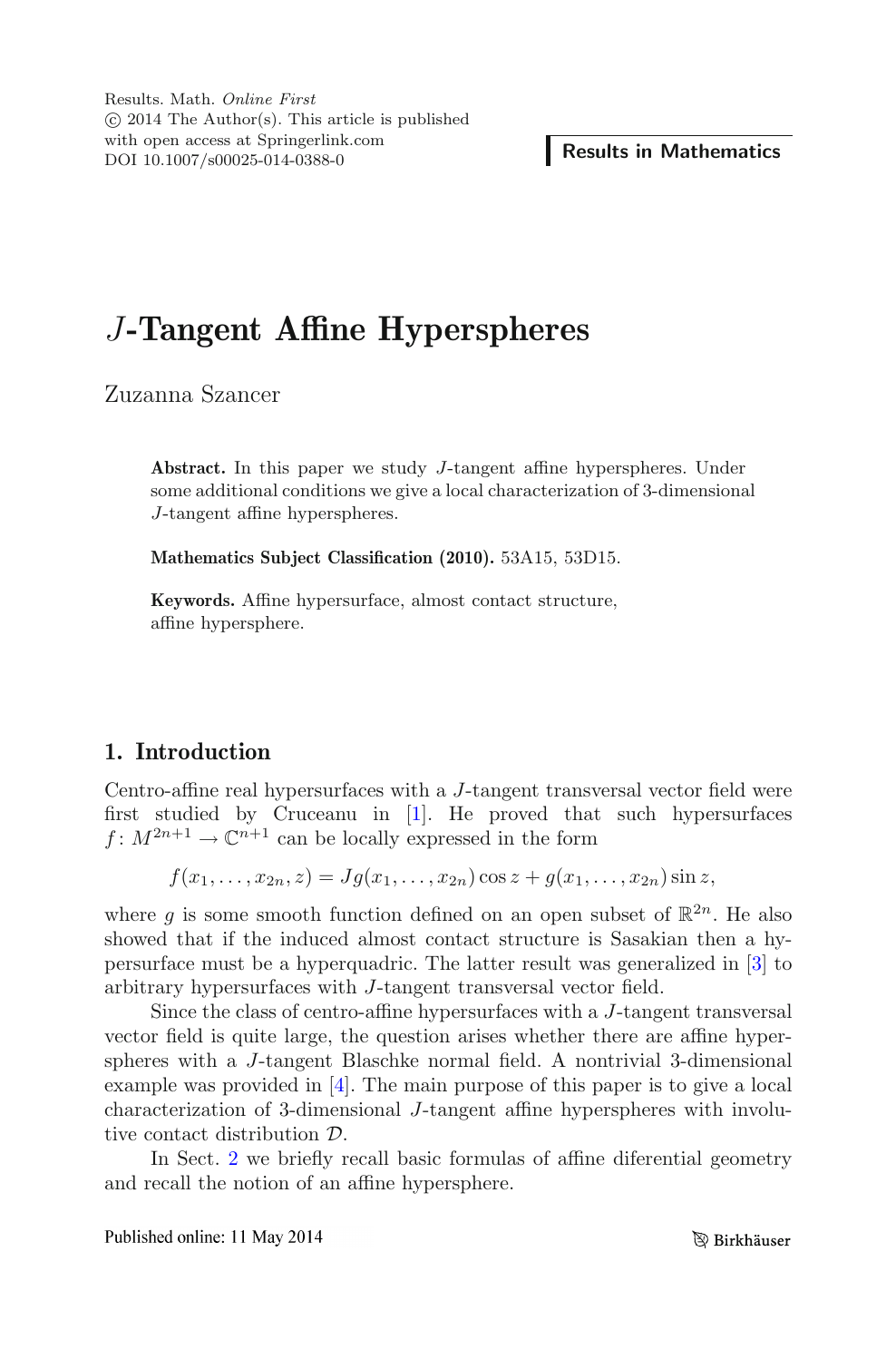 J Tangent Affine Hyperspheres Topic Of Research Paper In Mathematics Download Scholarly Article Pdf And Read For Free On Cyberleninka Open Science Hub