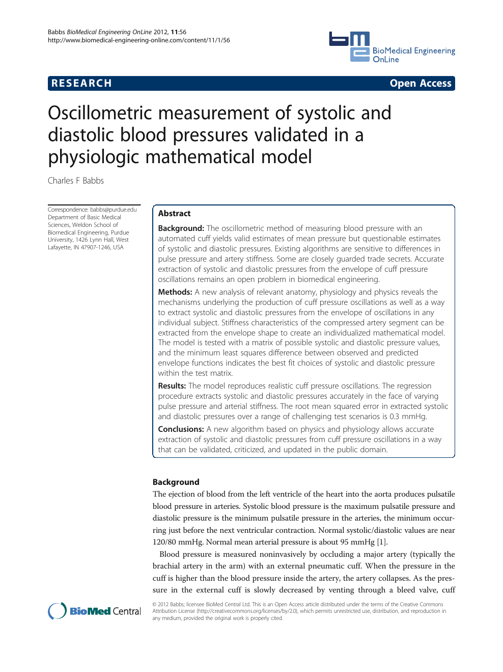 Oscillometric Measurement Of Systolic And Diastolic Blood Pressures Validated In A Physiologic Mathematical Model Topic Of Research Paper In Medical Engineering Download Scholarly Article Pdf And Read For Free On Cyberleninka