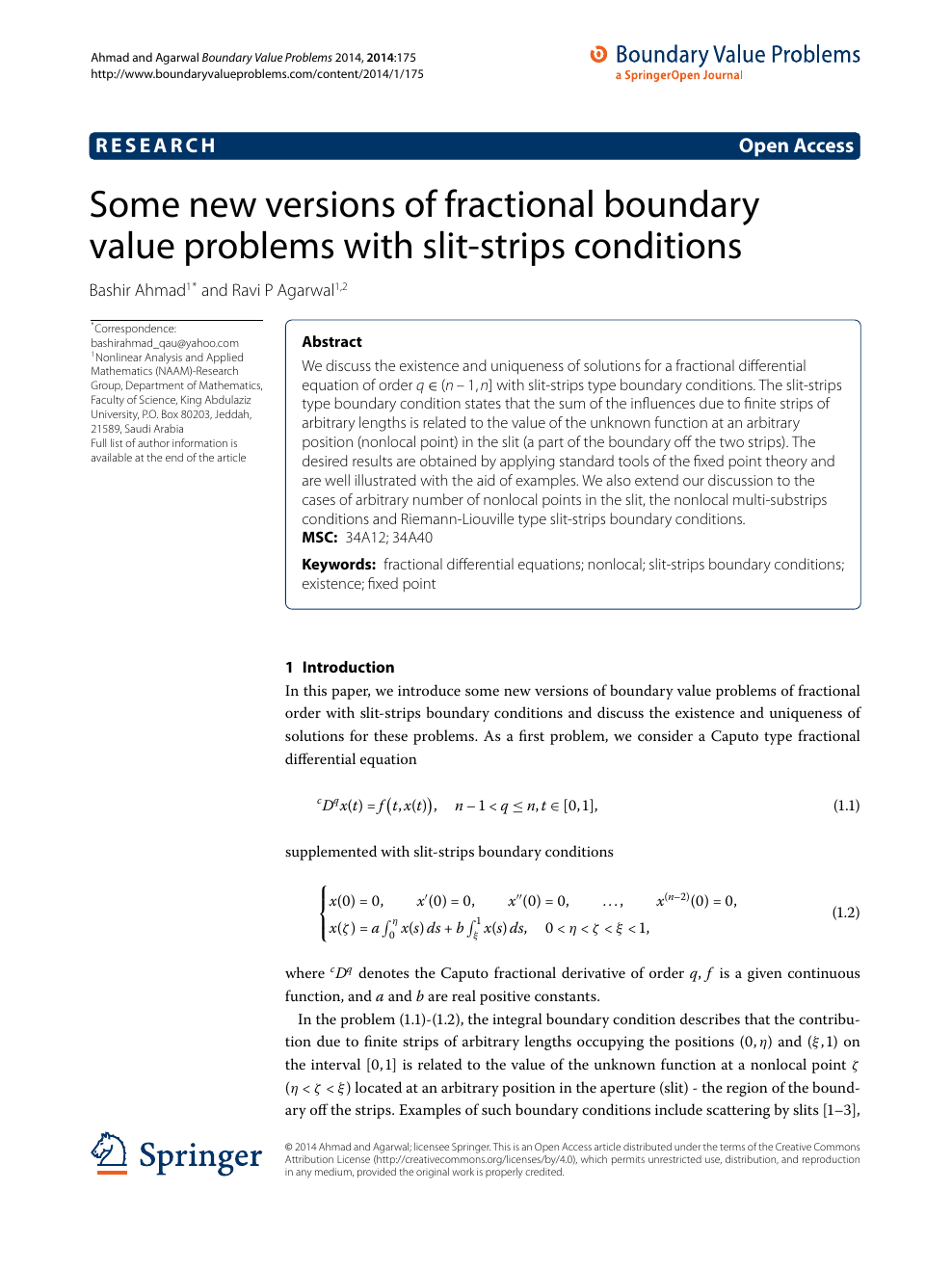 Some New Versions Of Fractional Boundary Value Problems With Slit Strips Conditions Topic Of Research Paper In Mathematics Download Scholarly Article Pdf And Read For Free On Cyberleninka Open Science Hub
