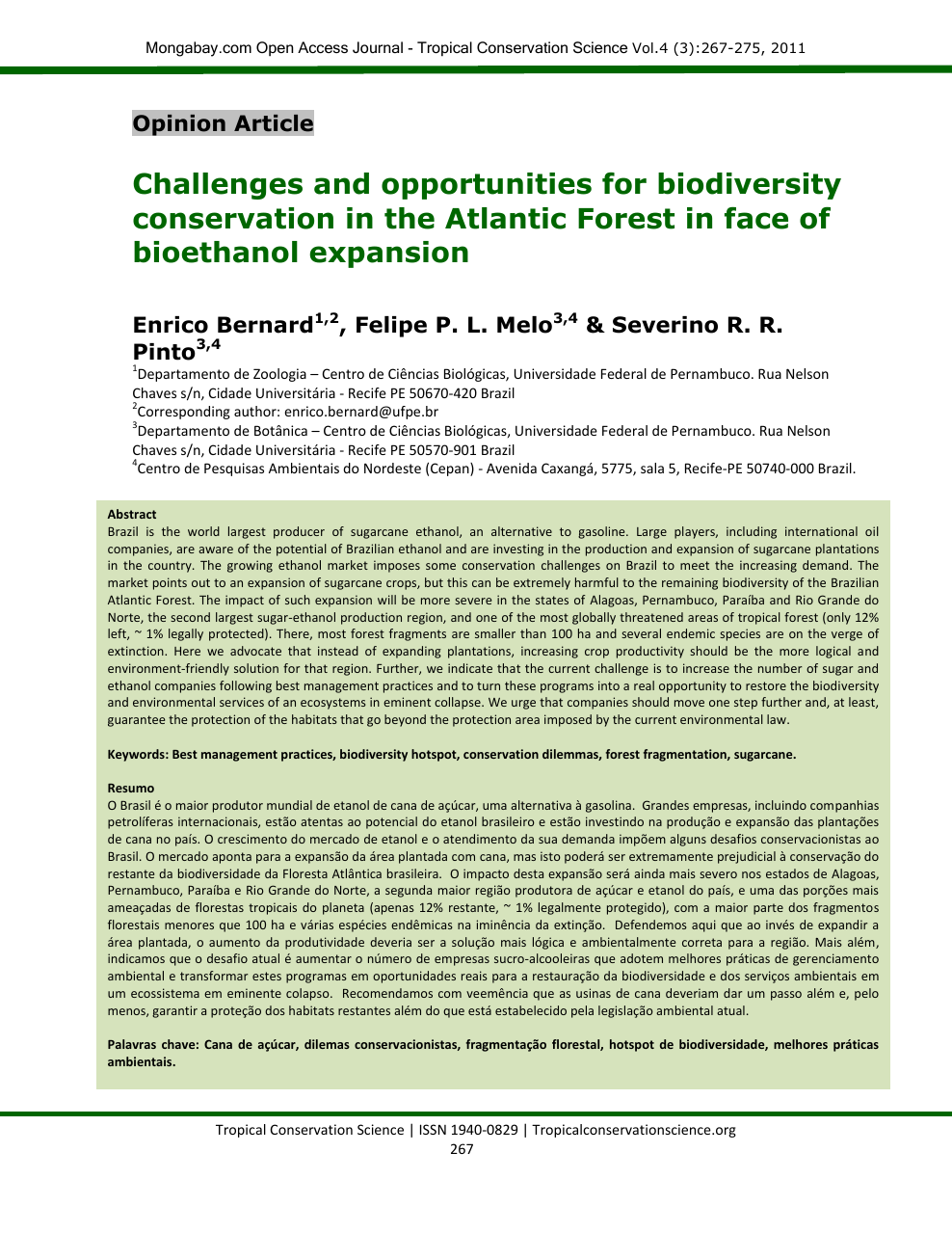 conservation of biodiversity article