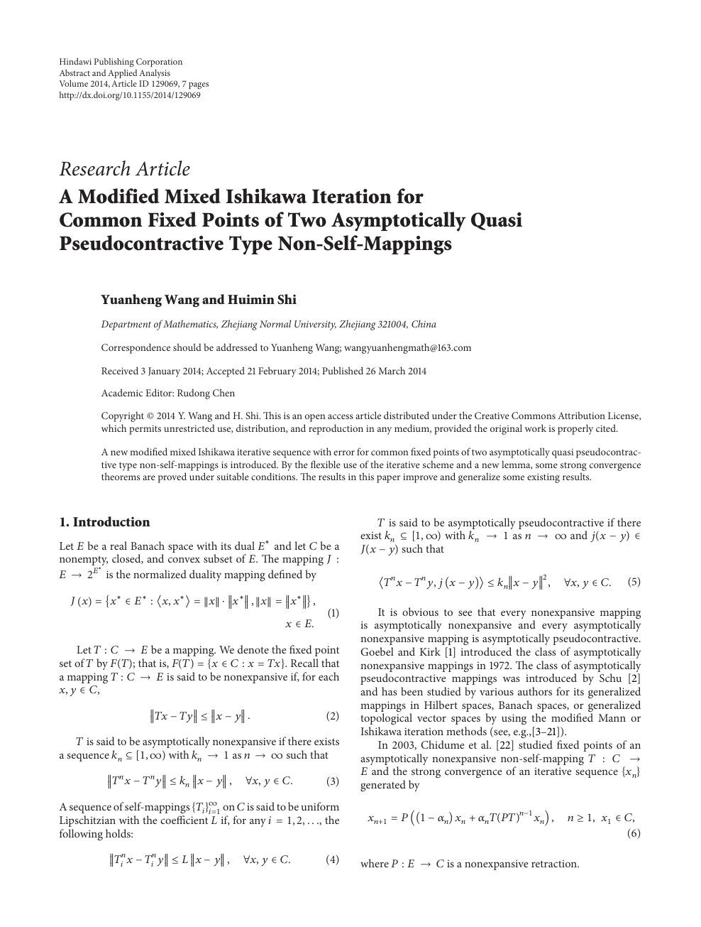 A Modified Mixed Ishikawa Iteration For Common Fixed Points Of Two Asymptotically Quasi Pseudocontractive Type Non Self Mappings Topic Of Research Paper In Mathematics Download Scholarly Article Pdf And Read For Free On