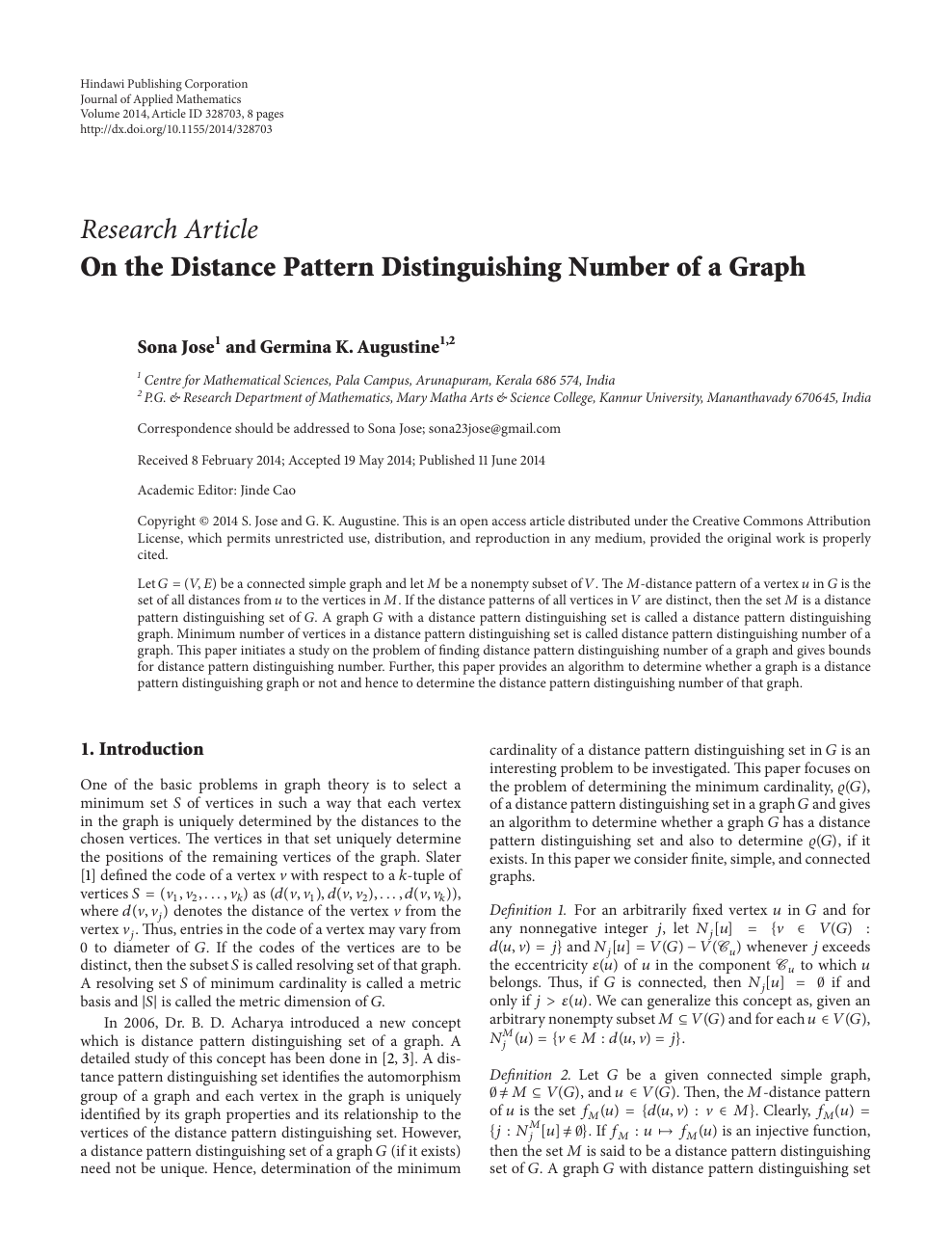 On The Distance Pattern Distinguishing Number Of A Graph Topic Of Research Paper In Computer And Information Sciences Download Scholarly Article Pdf And Read For Free On Cyberleninka Open Science Hub