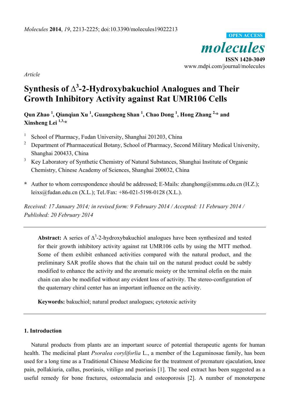 Synthesis Of 3 2 Hydroxybakuchiol Analogues And Their Growth Inhibitory Activity Against Rat Umr106 Cells Topic Of Research Paper In Chemical Sciences Download Scholarly Article Pdf And Read For Free On Cyberleninka Open