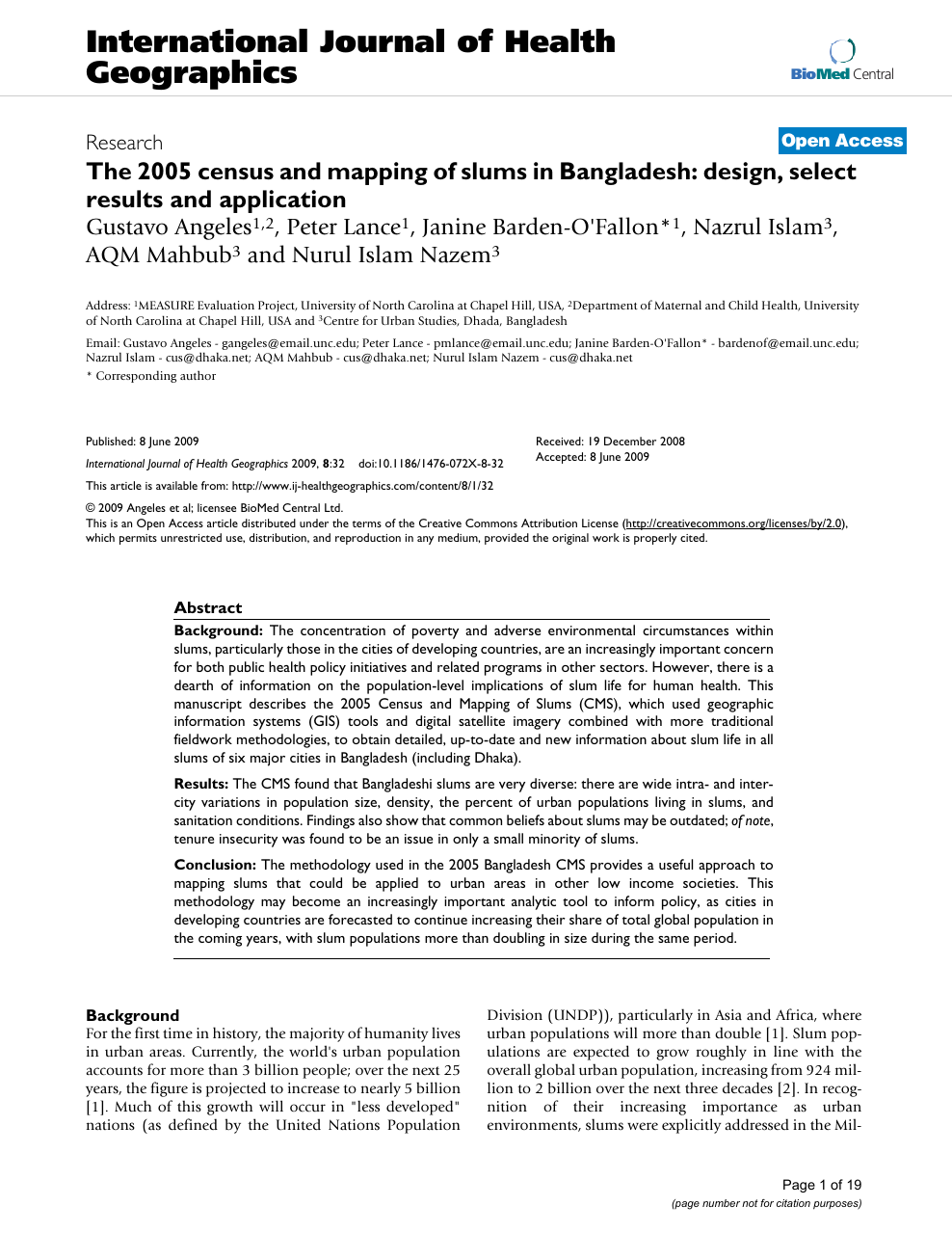 The 05 Census And Mapping Of Slums In Bangladesh Design Select Results And Application Topic Of Research Paper In Health Sciences Download Scholarly Article Pdf And Read For Free On Cyberleninka