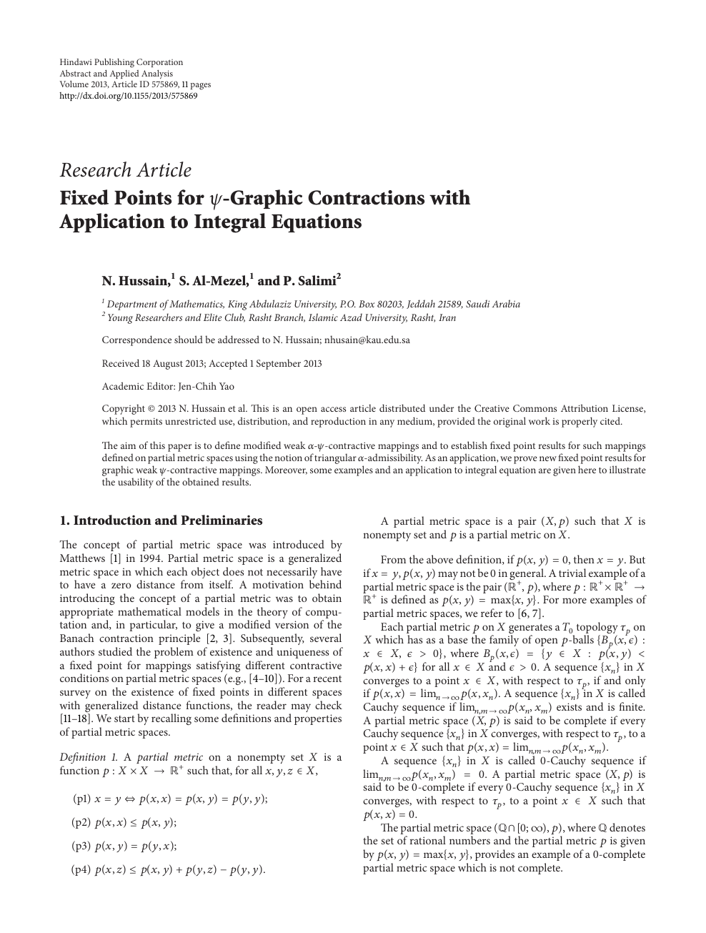 Fixed Points For Ps Graphic Contractions With Application To Integral Equations Topic Of Research Paper In Mathematics Download Scholarly Article Pdf And Read For Free On Cyberleninka Open Science Hub