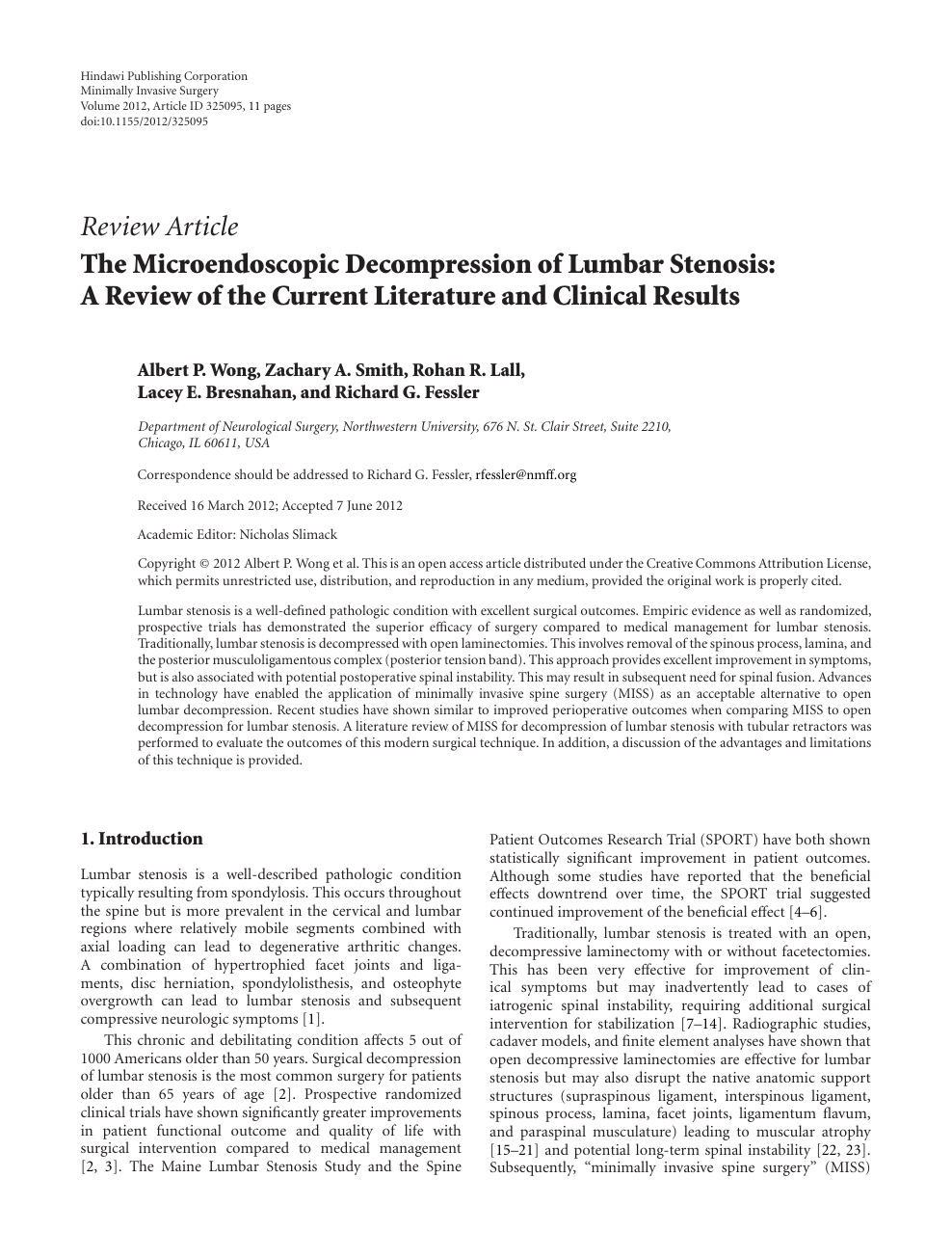 The Microendoscopic Decompression Of Lumbar Stenosis A Review Of The Current Literature And Clinical Results Topic Of Research Paper In Clinical Medicine Download Scholarly Article Pdf And Read For Free On