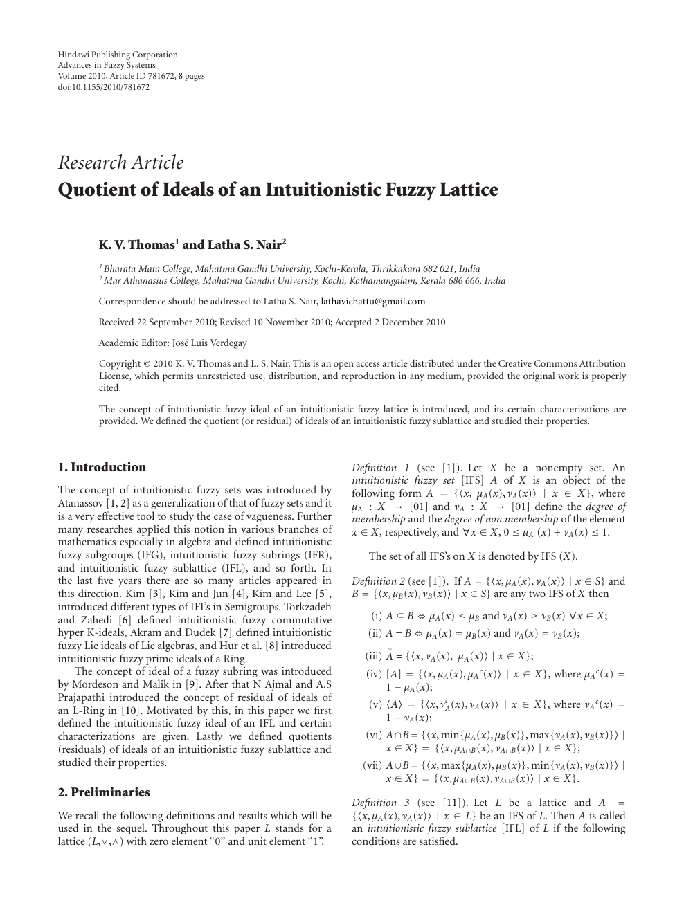 Quotient Of Ideals Of An Intuitionistic Fuzzy Lattice Topic Of Research Paper In Mathematics Download Scholarly Article Pdf And Read For Free On Cyberleninka Open Science Hub