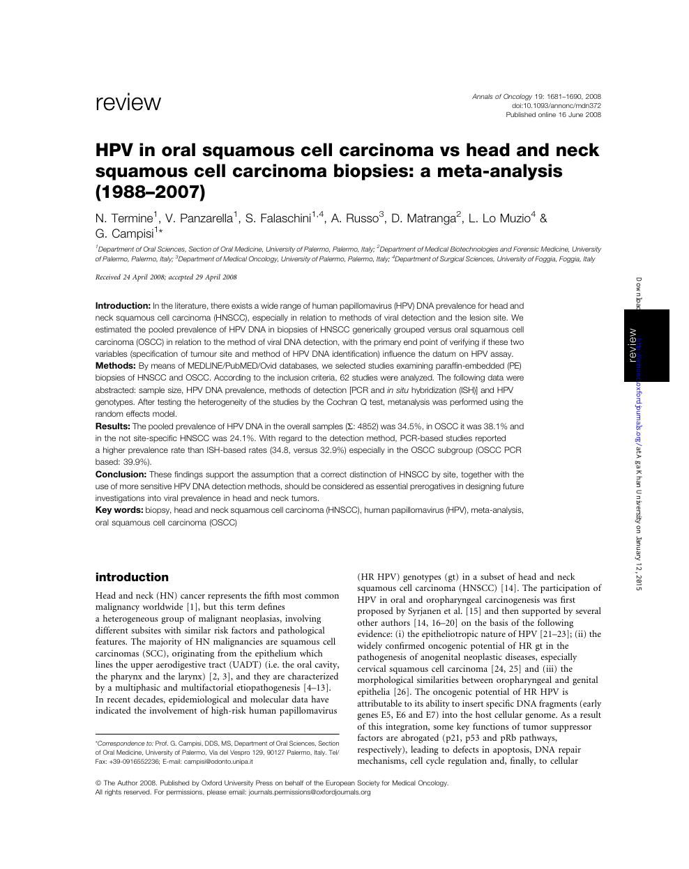 Papillomavirus stiva, Colorectal cancer definition medical