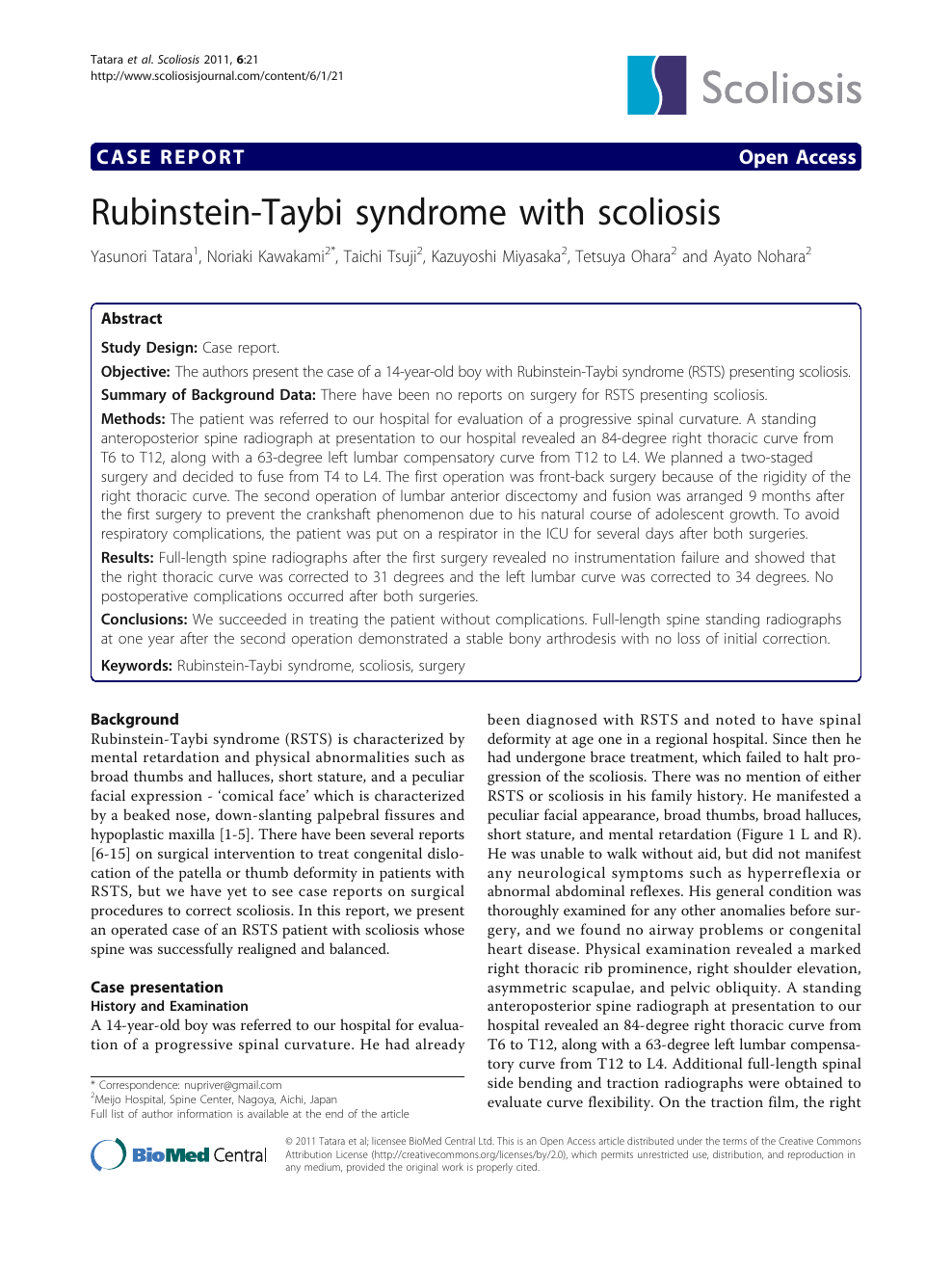 Rubinstein-Taybi Syndrome: A case report