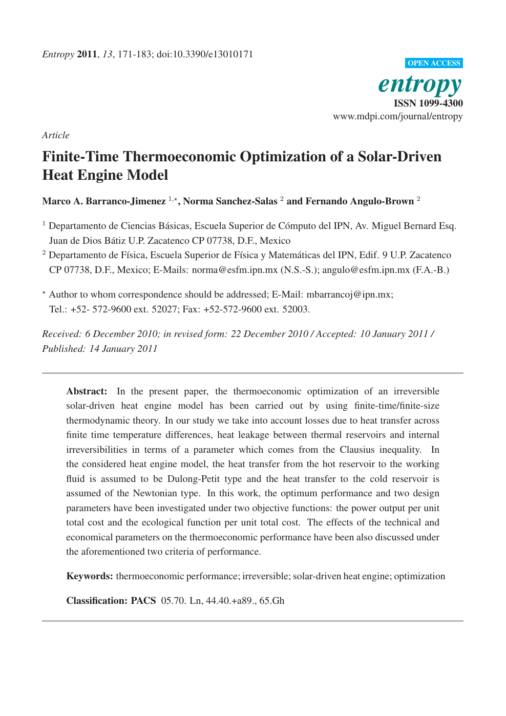 Finite Time Thermoeconomic Optimization Of A Solar Driven Heat Engine Model Topic Of Research Paper In Mathematics Download Scholarly Article Pdf And Read For Free On Cyberleninka Open Science Hub