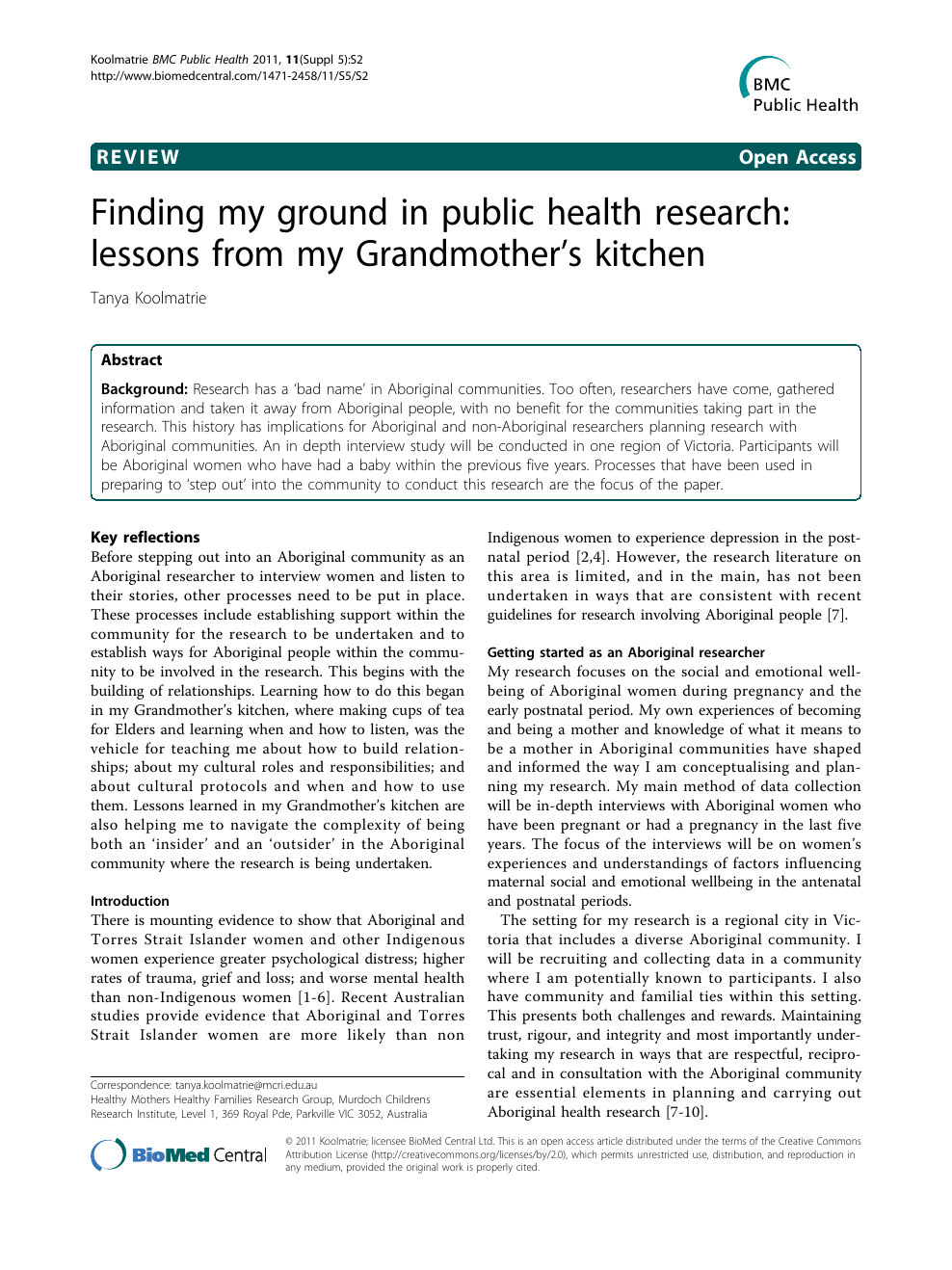 Niende forum pædagog Finding my ground in public health research: lessons from my Grandmother's  kitchen – topic of research paper in Psychology. Download scholarly article  PDF and read for free on CyberLeninka open science hub.