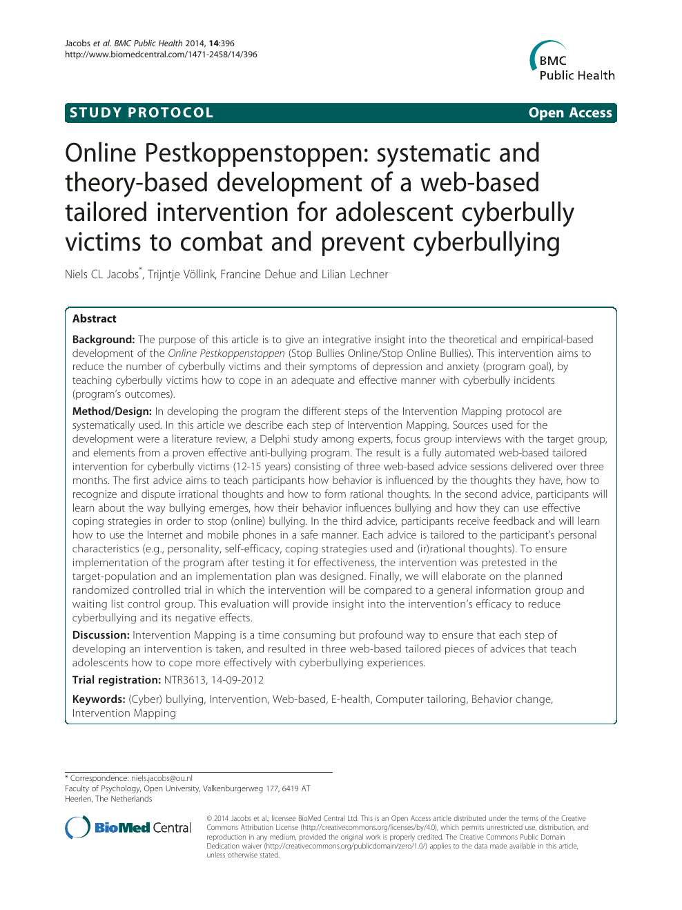 body of cyberbullying research paper