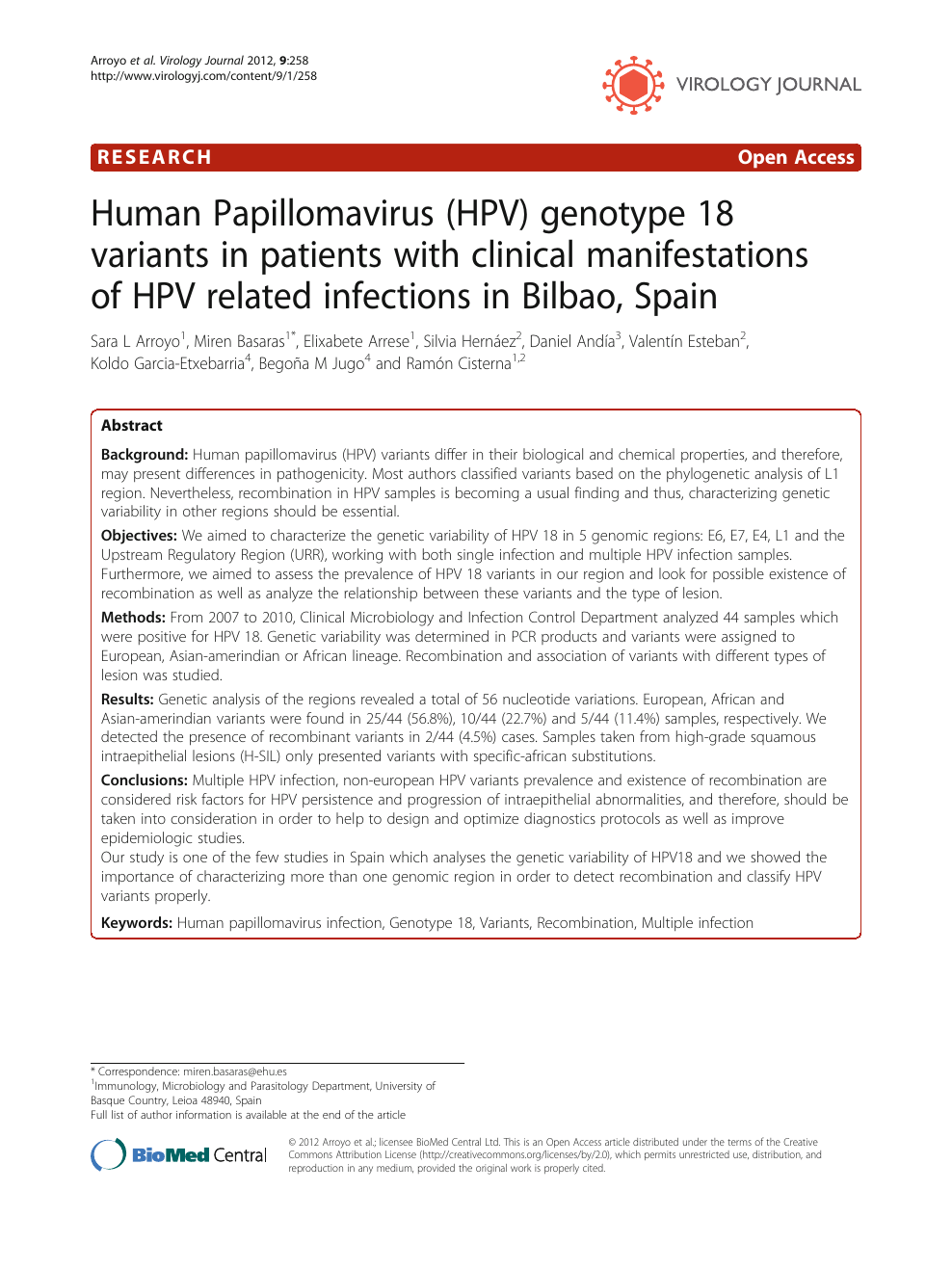 human papillomavirus infection variants)