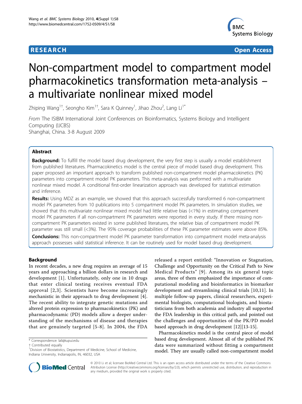 Non Compartment Model To Compartment Model Pharmacokinetics Transformation Meta Analysis A Multivariate Nonlinear Mixed Model Topic Of Research Paper In Medical Engineering Download Scholarly Article Pdf And Read For Free On Cyberleninka