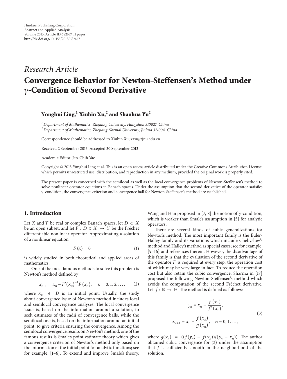 Convergence Behavior For Newton Steffensen S Method Under Condition Of Second Derivative Topic Of Research Paper In Mathematics Download Scholarly Article Pdf And Read For Free On Cyberleninka Open Science Hub