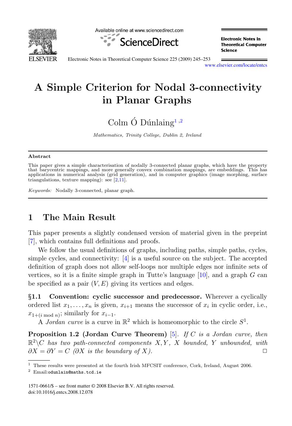 A Simple Criterion For Nodal 3 Connectivity In Planar Graphs Topic Of Research Paper In Computer And Information Sciences Download Scholarly Article Pdf And Read For Free On Cyberleninka Open Science Hub