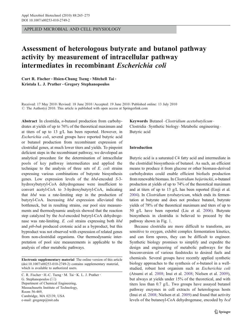 Assessment Of Heterologous Butyrate And Butanol Pathway Activity