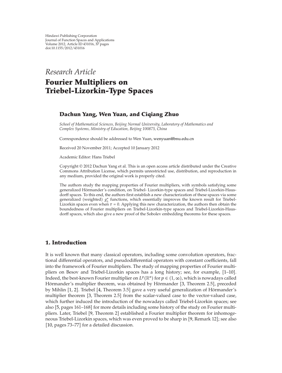 Fourier Multipliers On Triebel Lizorkin Type Spaces Topic Of Research Paper In Mathematics Download Scholarly Article Pdf And Read For Free On Cyberleninka Open Science Hub