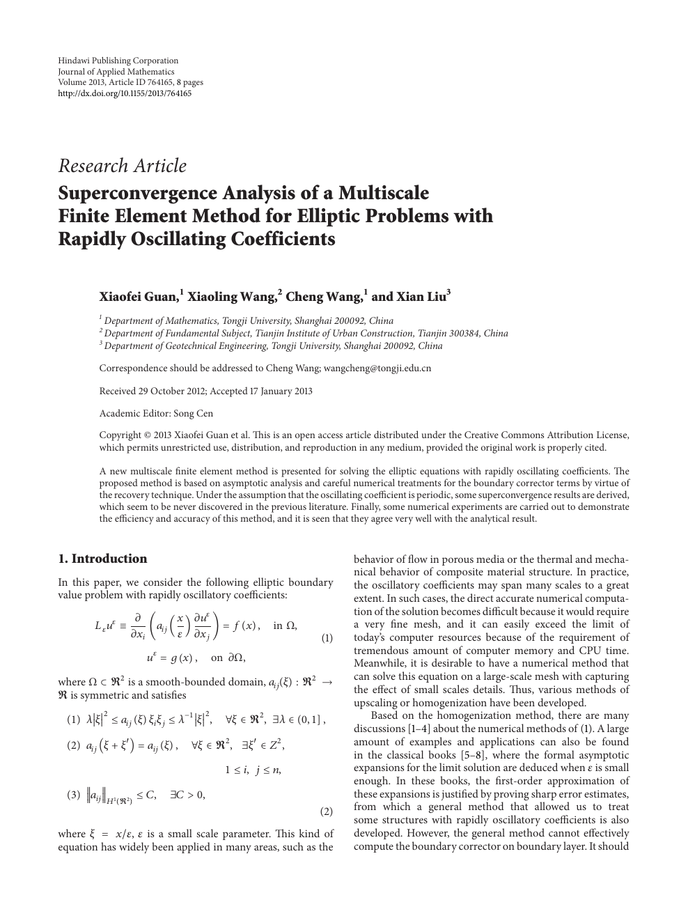 Superconvergence Analysis Of A Multiscale Finite Element Method For Elliptic Problems With Rapidly Oscillating Coefficients Topic Of Research Paper In Mathematics Download Scholarly Article Pdf And Read For Free On Cyberleninka
