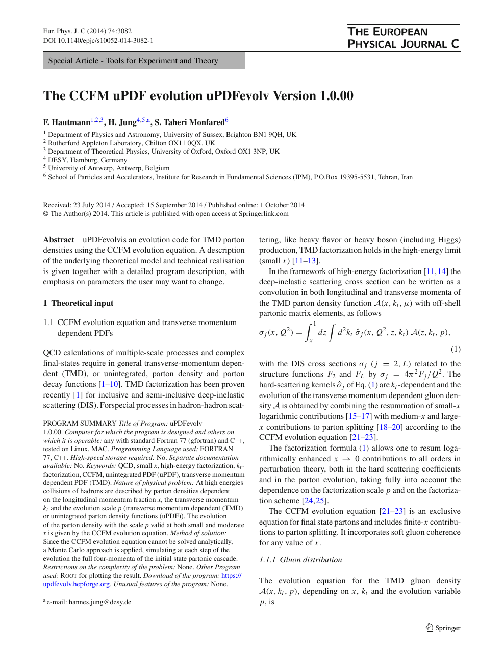 The Ccfm Updf Evolution Updfevolv Version 1 0 00 Topic Of Research Paper In Physical Sciences Download Scholarly Article Pdf And Read For Free On Cyberleninka Open Science Hub