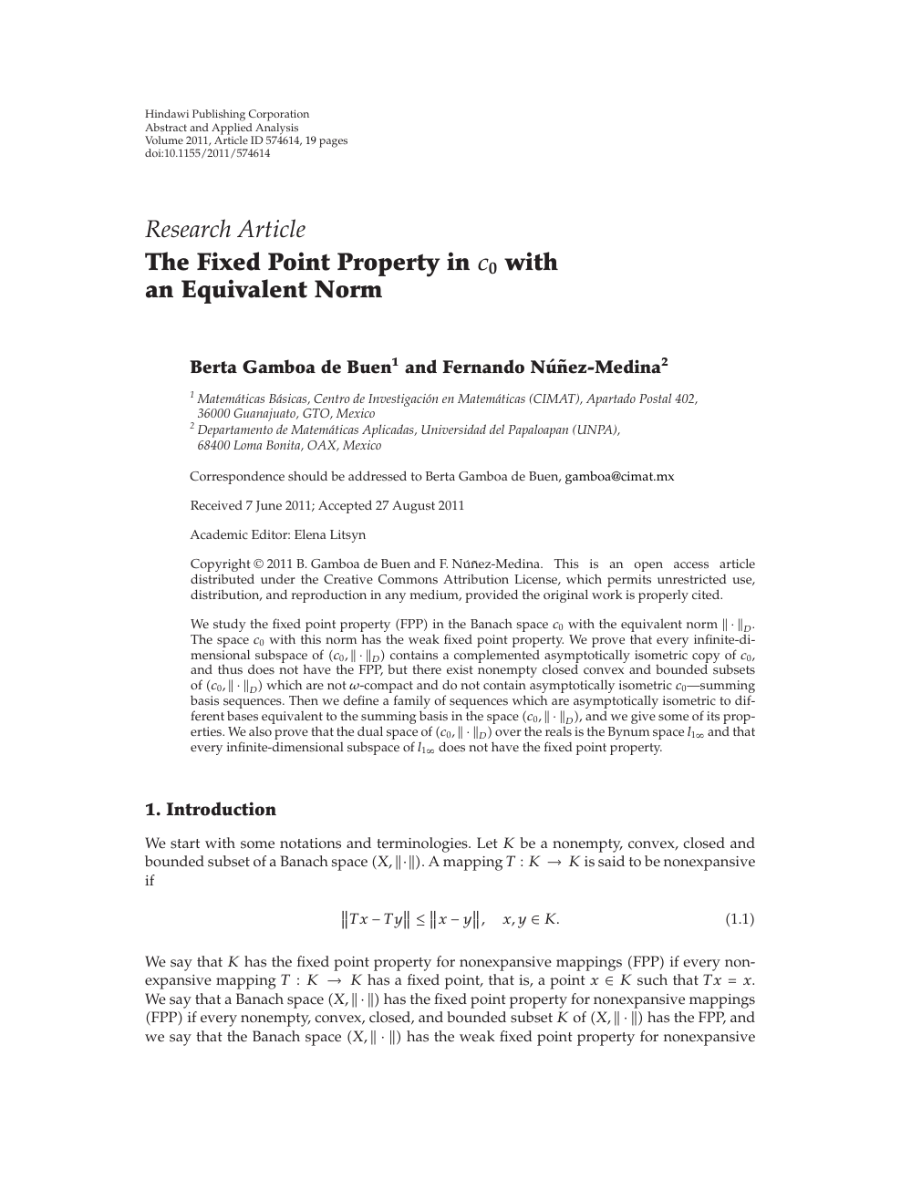 The Fixed Point Property In C 0 With An Equivalent Norm Topic Of Research Paper In Mathematics Download Scholarly Article Pdf And Read For Free On Cyberleninka Open Science Hub