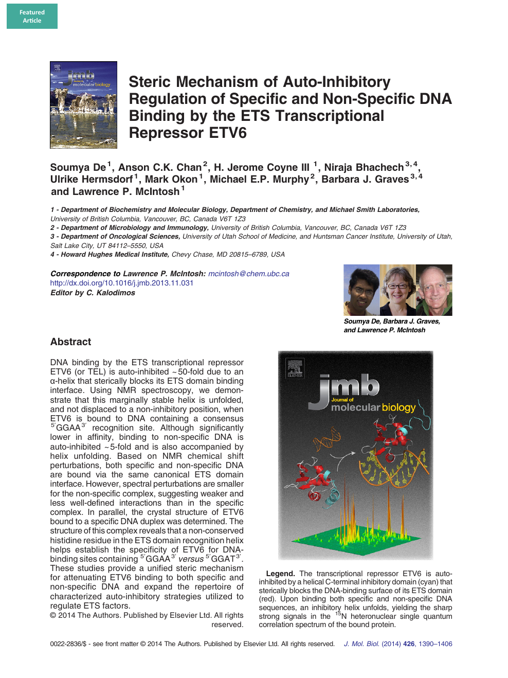 Steric Mechanism Of Auto Inhibitory Regulation Of Specific And Non Specific Dna Binding By The Ets Transcriptional Repressor Etv6 Topic Of Research Paper In Biological Sciences Download Scholarly Article Pdf And Read For