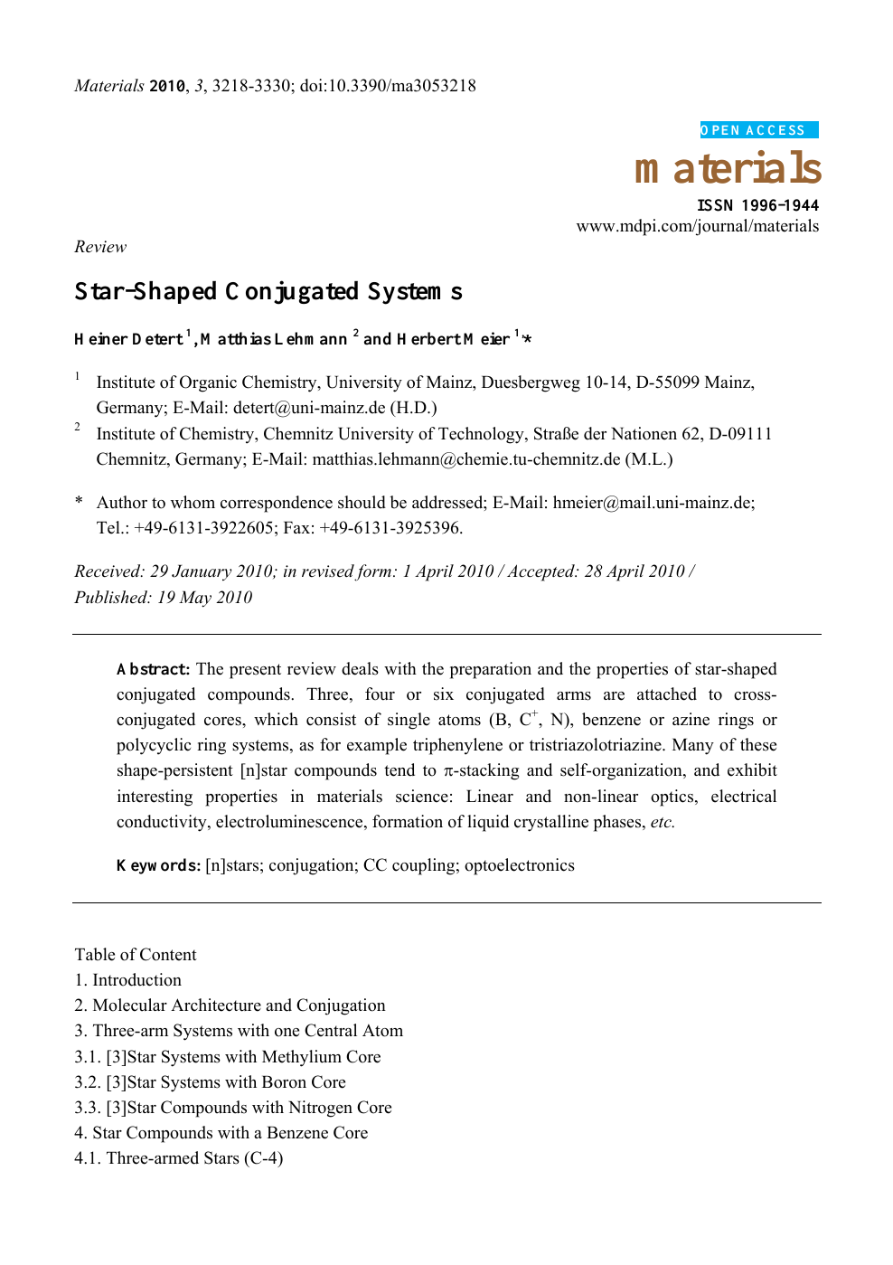 Star Shaped Conjugated Systems Topic Of Research Paper In Chemical Sciences Download Scholarly Article Pdf And Read For Free On Cyberleninka Open Science Hub