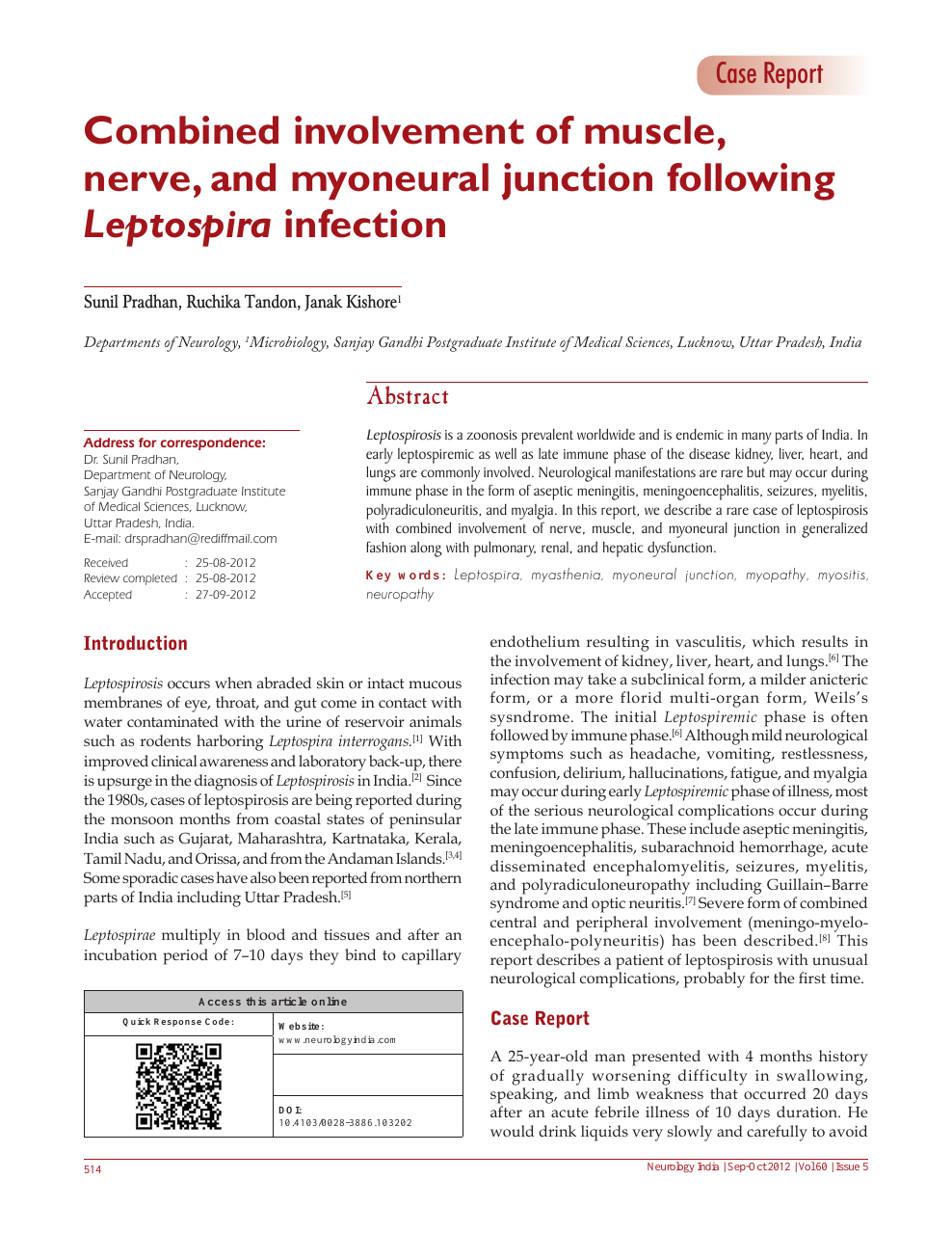 Combined involvement of muscle, nerve, and myoneural junction