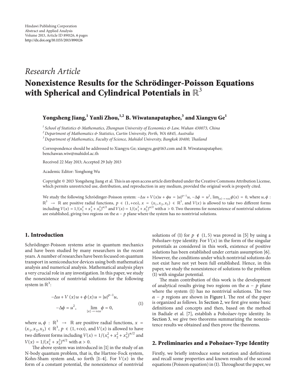 Nonexistence Results For The Schrodinger Poisson Equations With Spherical And Cylindrical Potentials In Topic Of Research Paper In Mathematics Download Scholarly Article Pdf And Read For Free On Cyberleninka Open Science Hub