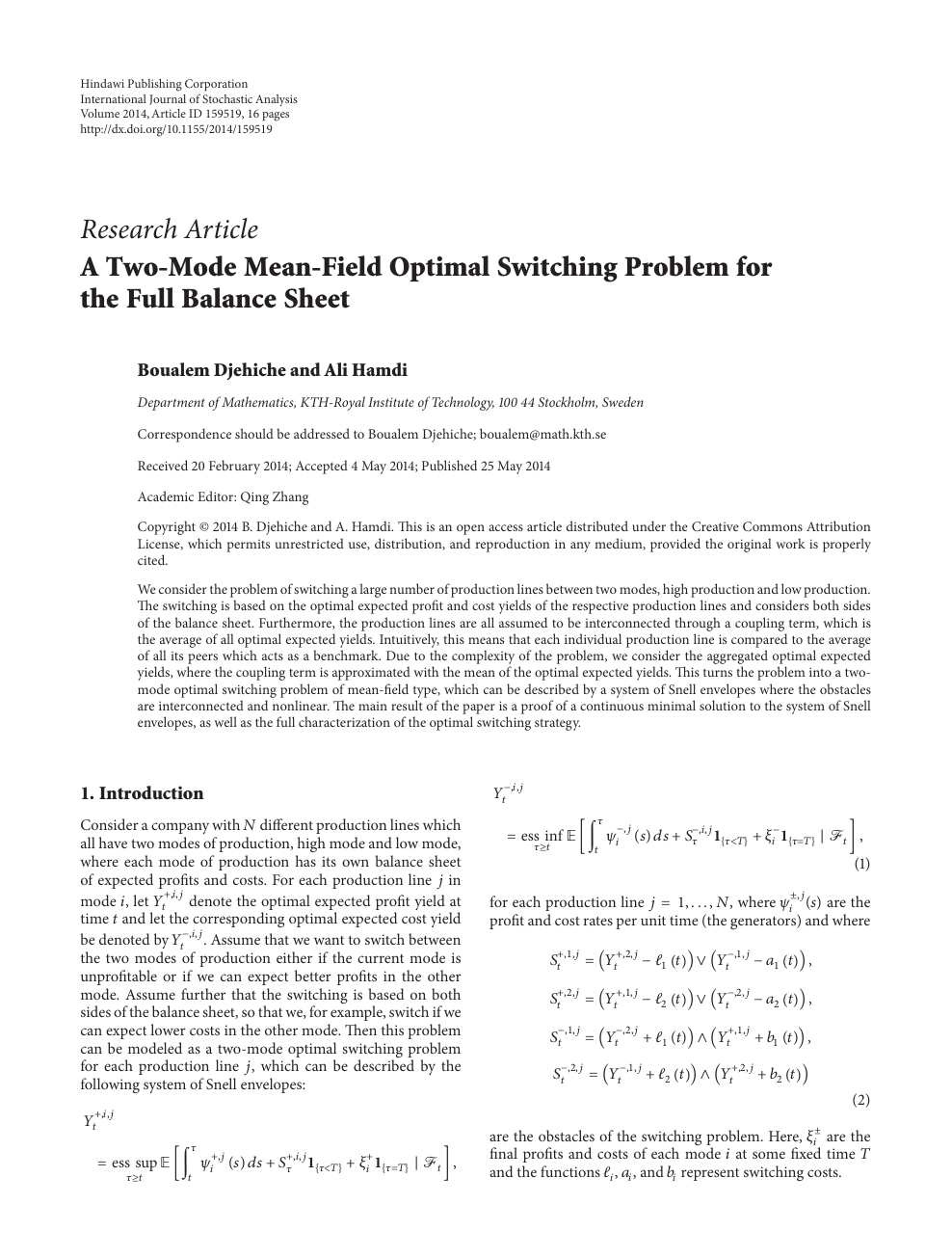 A Two Mode Mean Field Optimal Switching Problem For The Full Balance Sheet Topic Of Research Paper In Mathematics Download Scholarly Article Pdf And Read For Free On Cyberleninka Open Science Hub