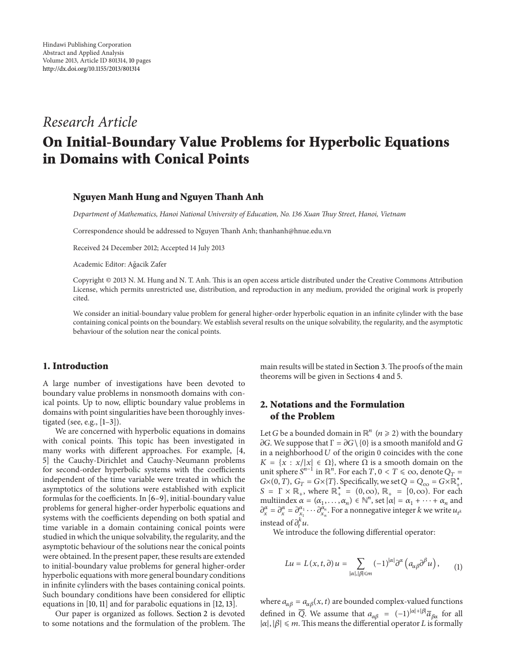 On Initial Boundary Value Problems For Hyperbolic Equations In Domains With Conical Points Topic Of Research Paper In Mathematics Download Scholarly Article Pdf And Read For Free On Cyberleninka Open Science Hub