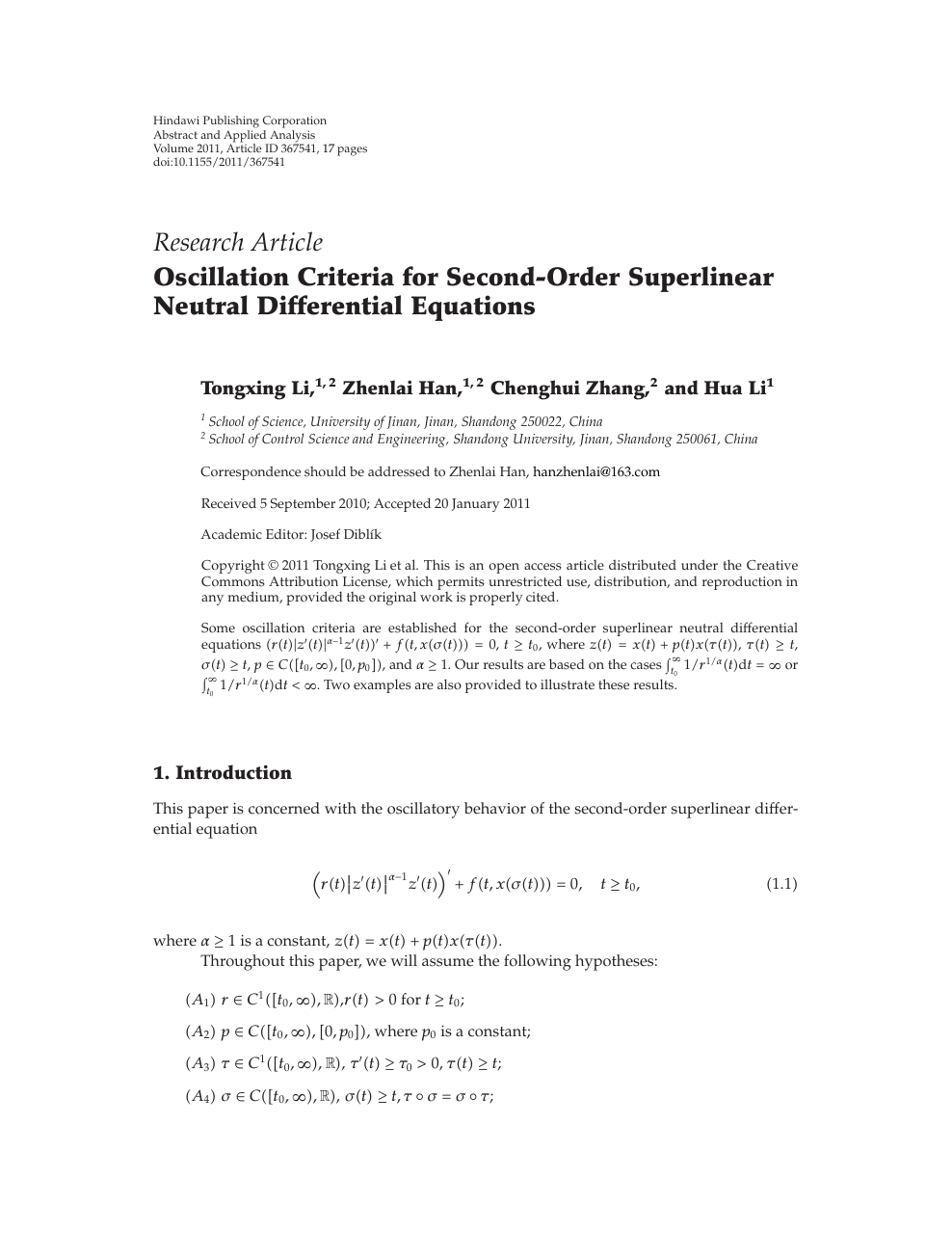Oscillation Criteria For Second Order Superlinear Neutral Differential Equations Topic Of Research Paper In Mathematics Download Scholarly Article Pdf And Read For Free On Cyberleninka Open Science Hub